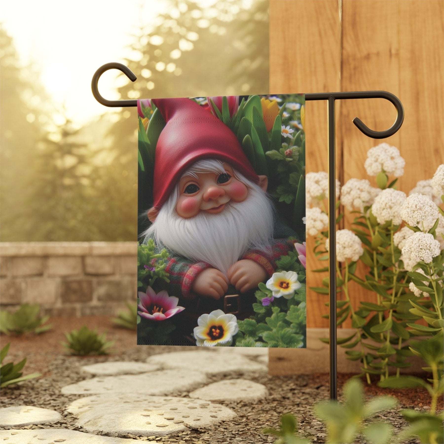 Garden Flag, Lawn Flag, House Flag, Home Flag, Gnome [9] - Janlyn's Crafts