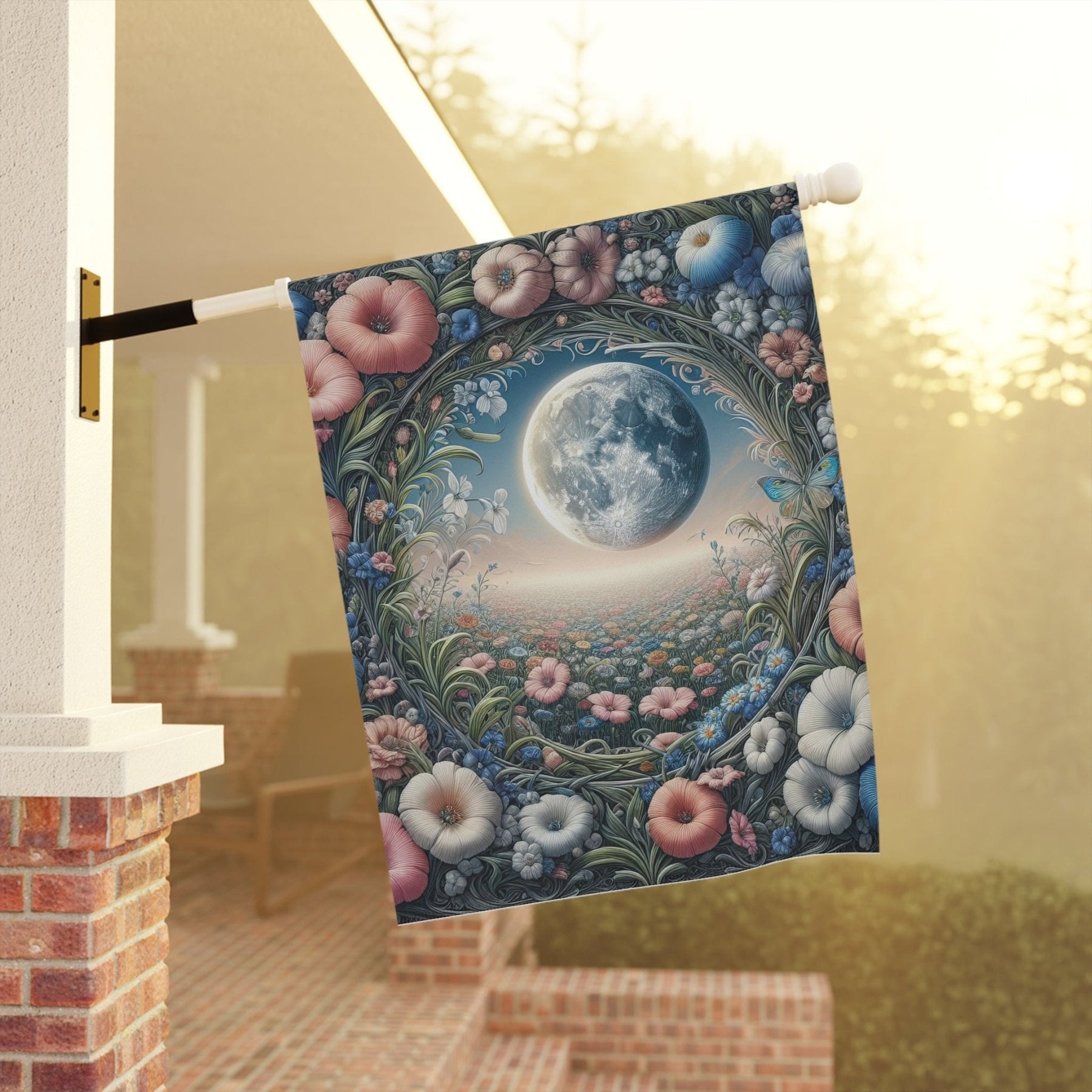 Garden Flag, Lawn Flag, House Flag, Home Flag, Moon [1] - Janlyn's Crafts