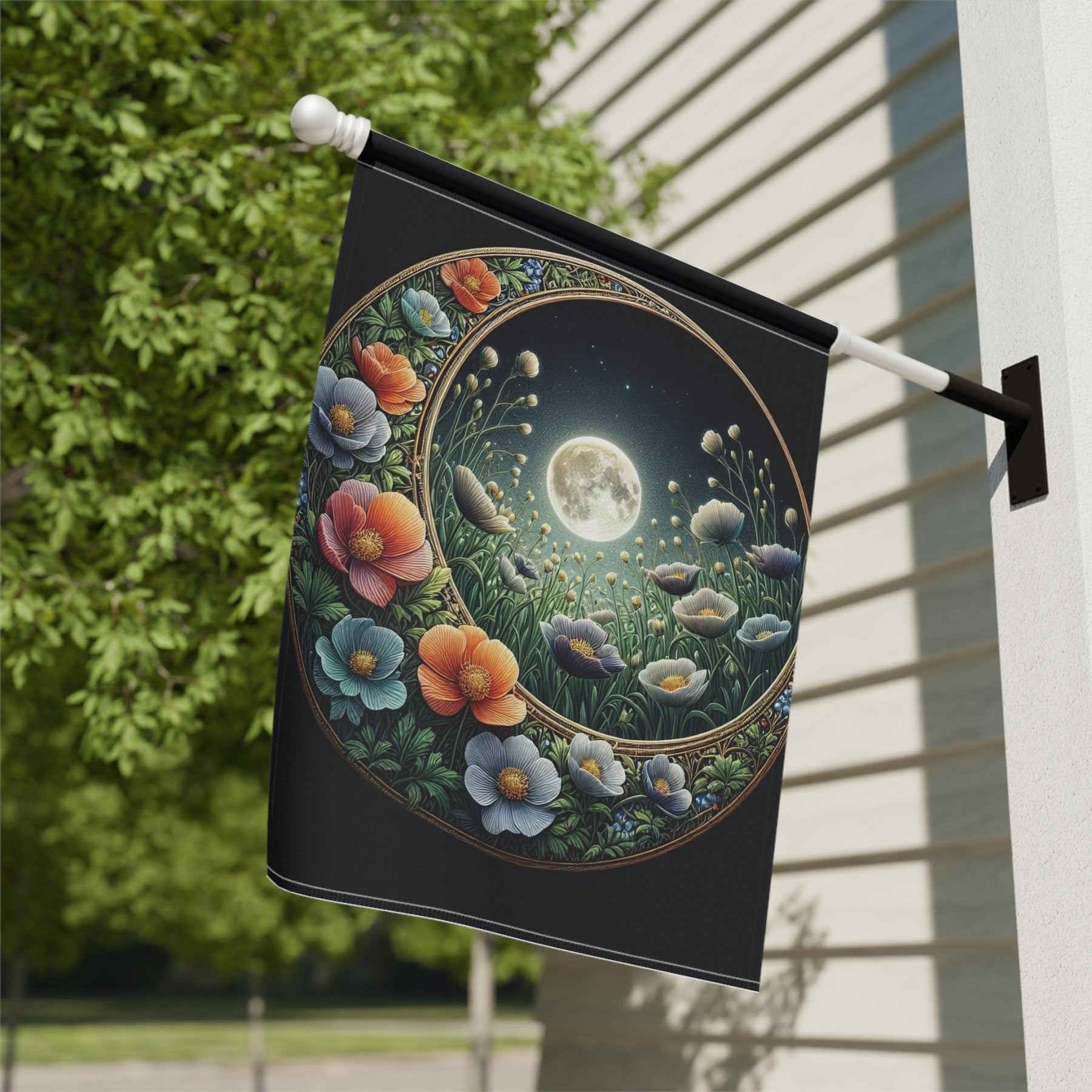 Garden Flag, Lawn Flag, House Flag, Home Flag, Moon [16] - Janlyn's Crafts