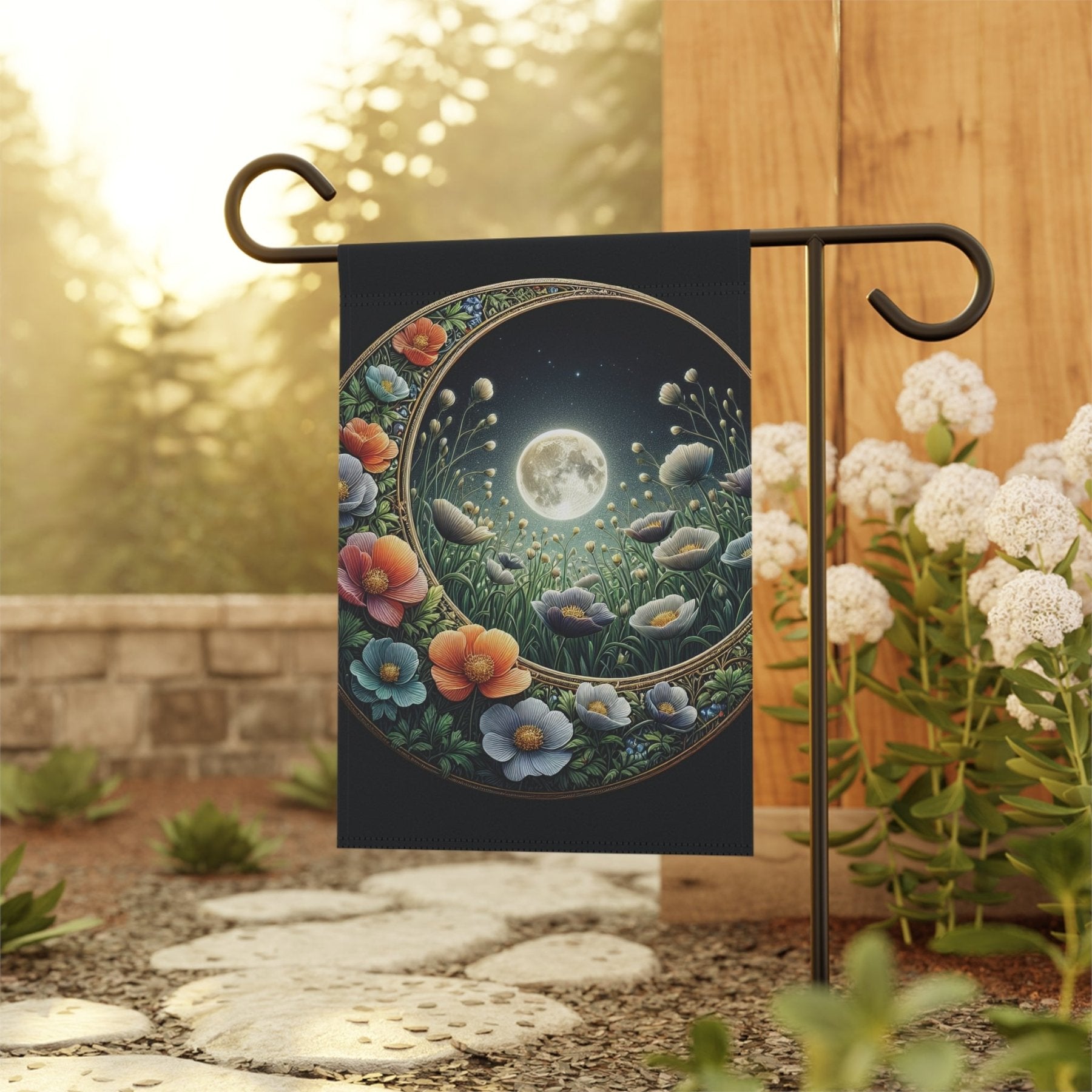 Garden Flag, Lawn Flag, House Flag, Home Flag, Moon [16] - Janlyn's Crafts