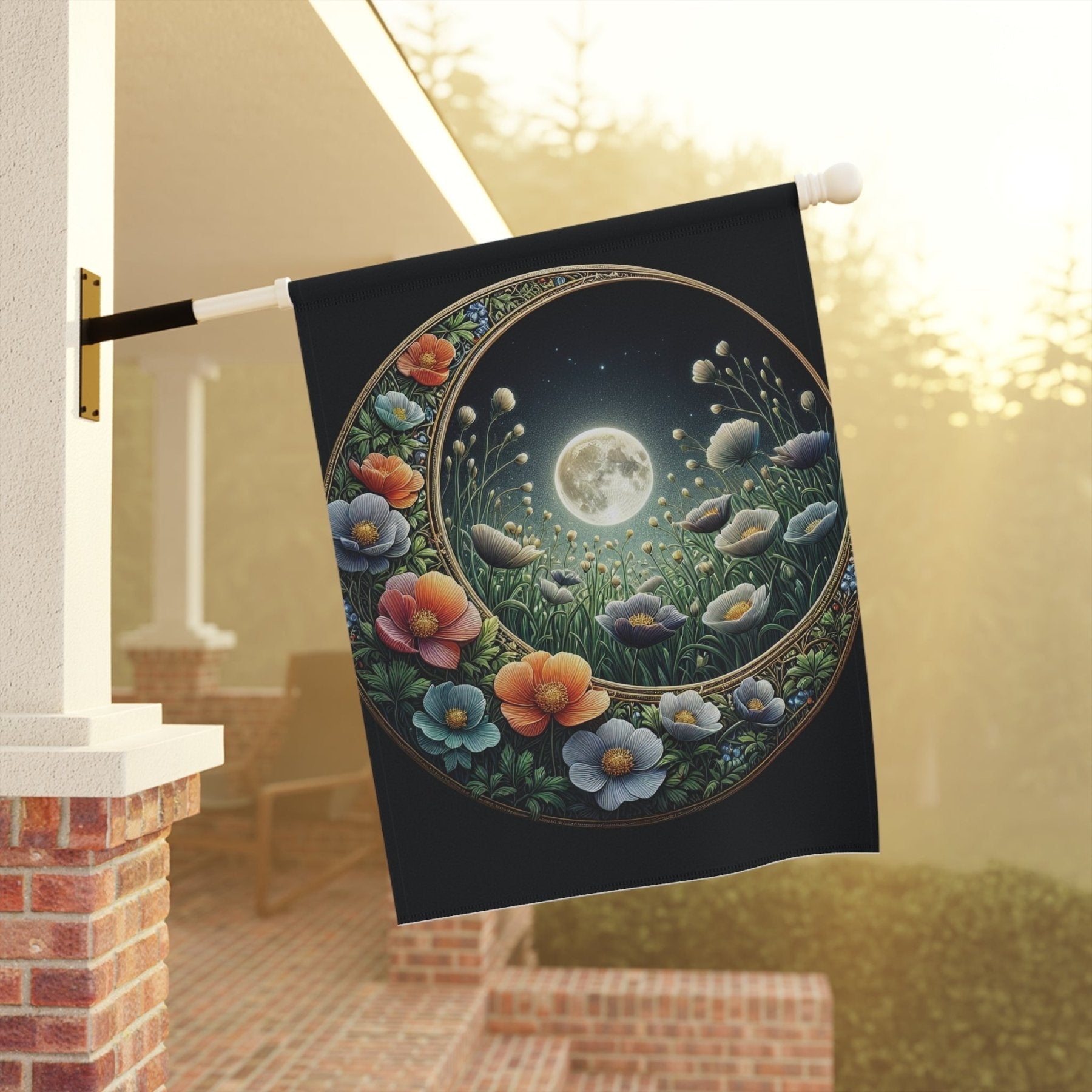 Garden Flag, Lawn Flag, House Flag, Home Flag, Moon [16] - Janlyn's Crafts