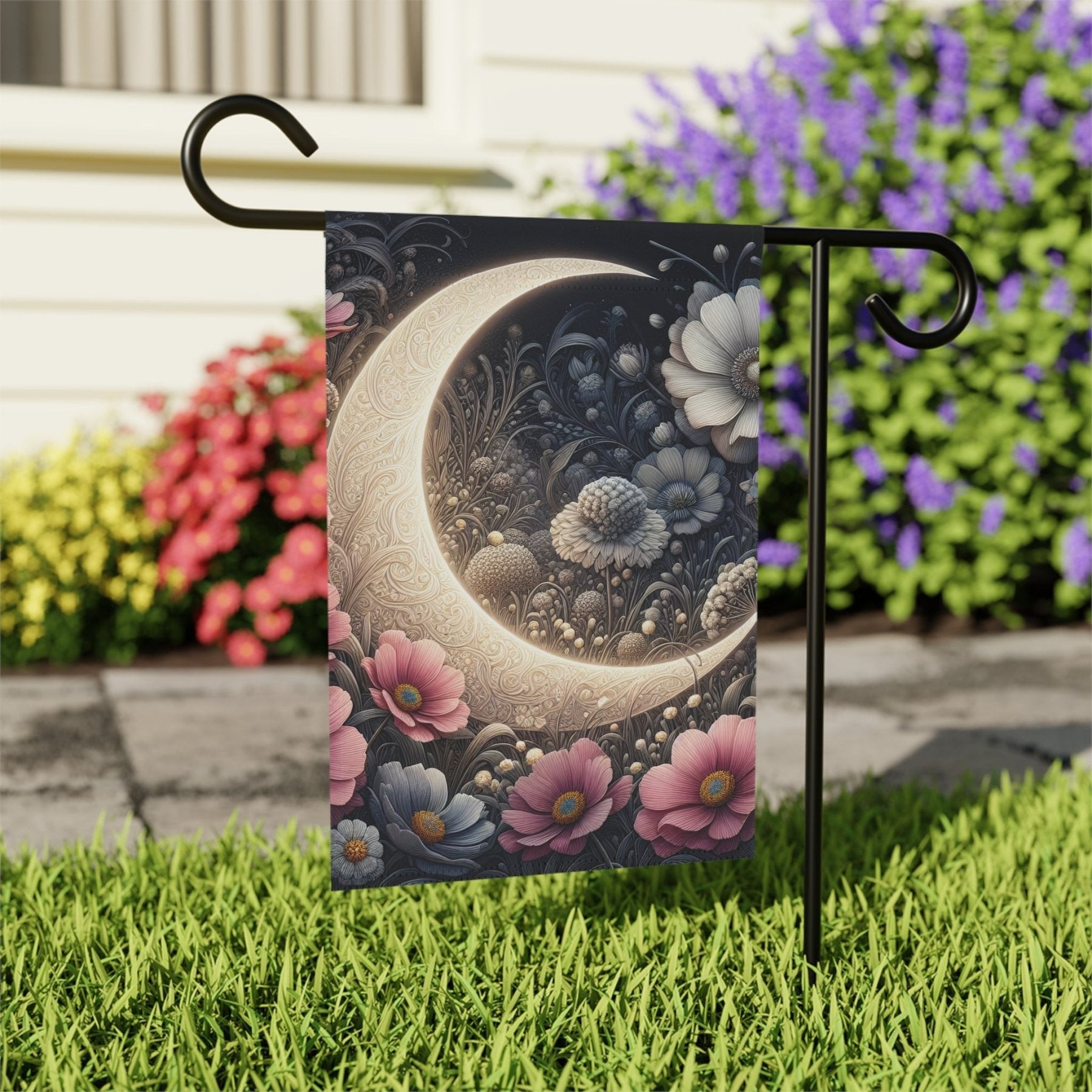 Garden Flag, Lawn Flag, House Flag, Home Flag, Moon [19] - Janlyn's Crafts