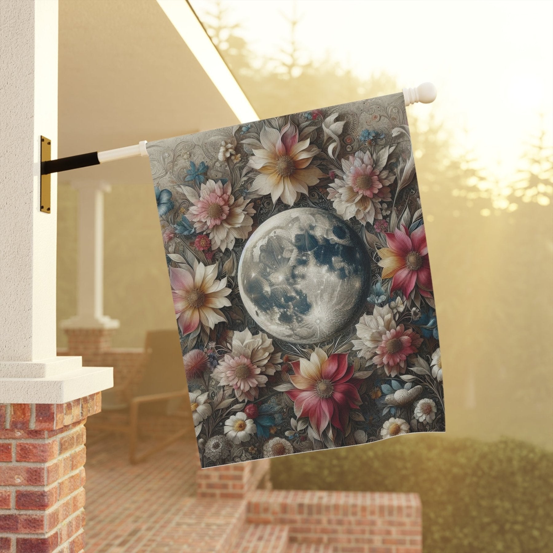 Garden Flag, Lawn Flag, House Flag, Home Flag, Moon [2] - Janlyn's Crafts