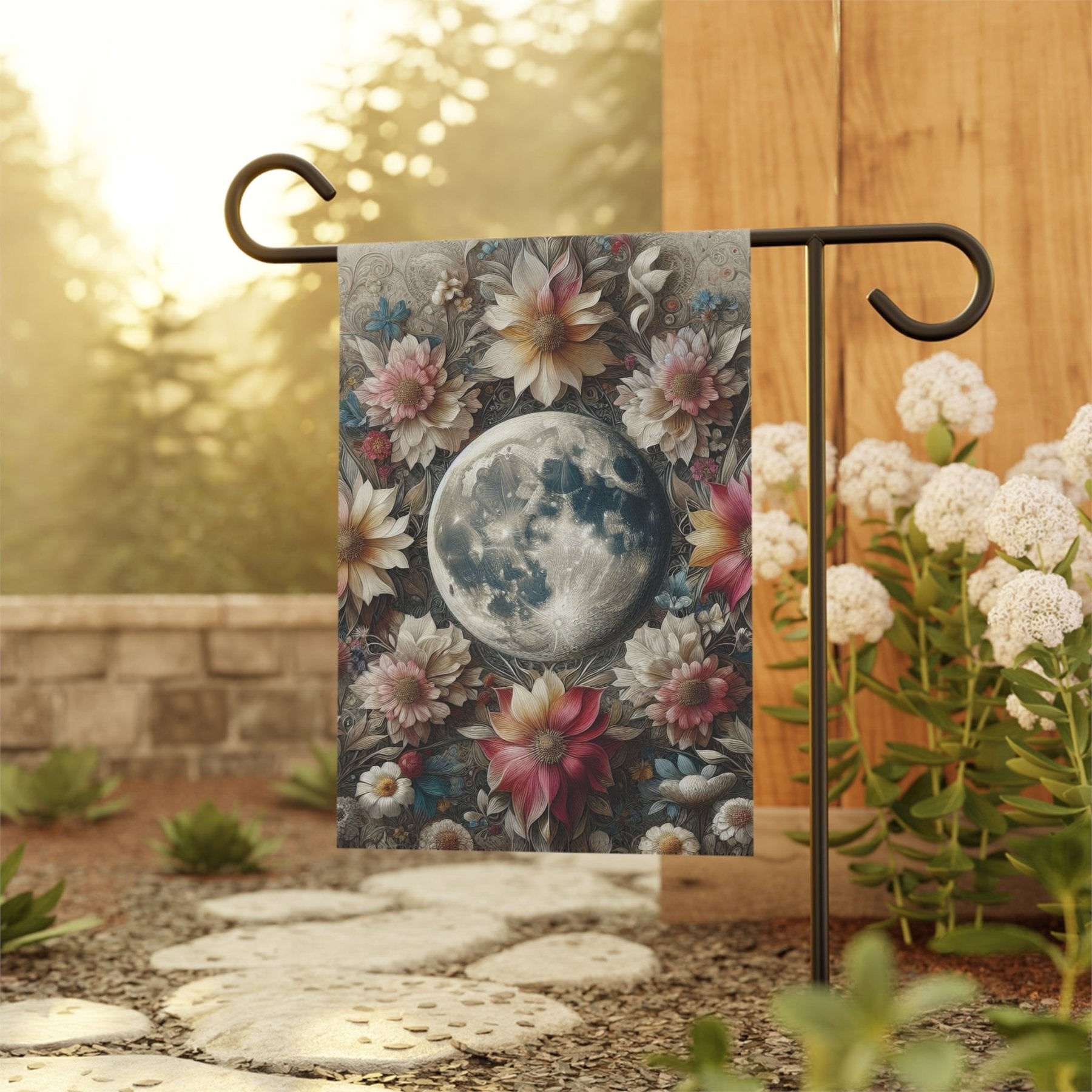 Garden Flag, Lawn Flag, House Flag, Home Flag, Moon [2] - Janlyn's Crafts