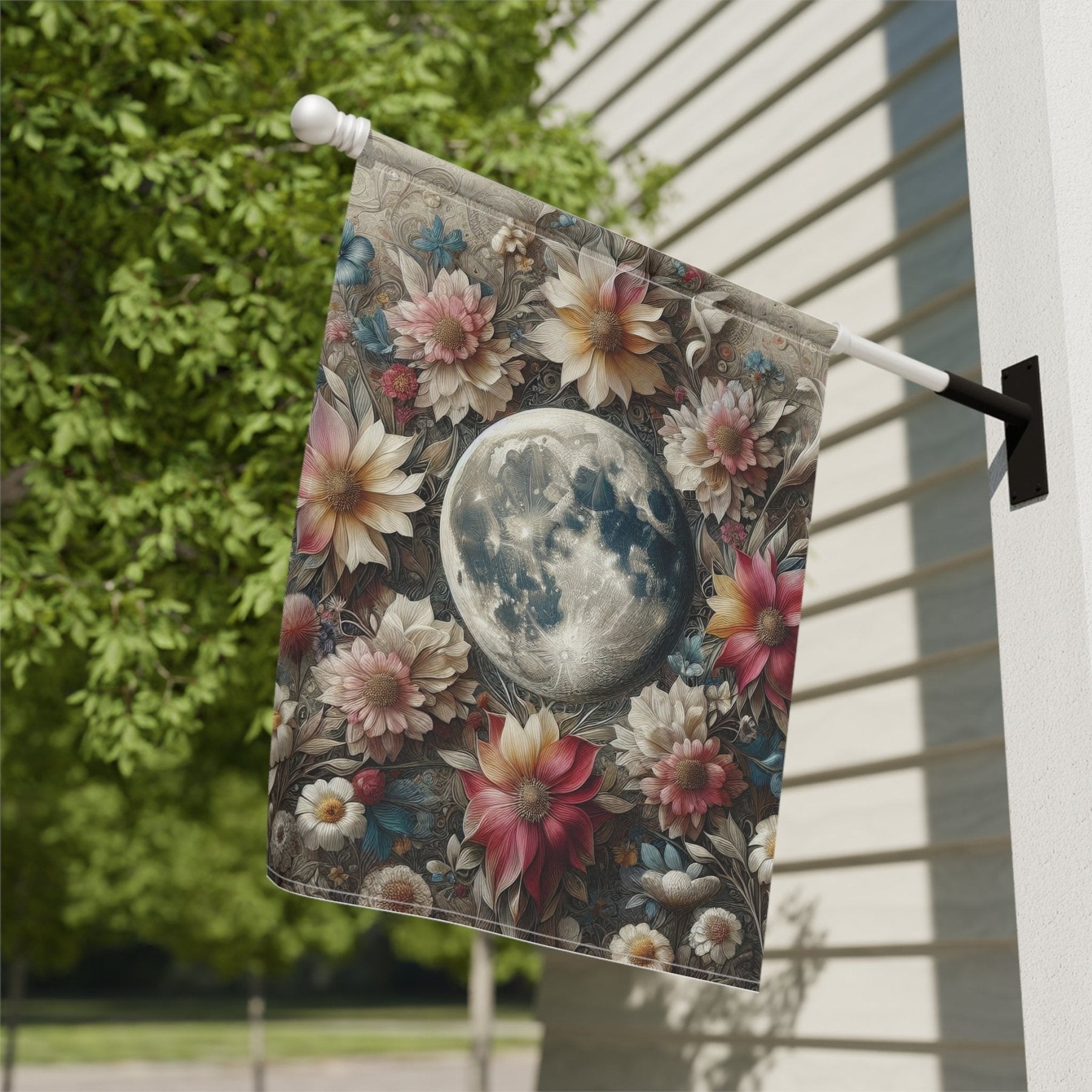 Garden Flag, Lawn Flag, House Flag, Home Flag, Moon [2] - Janlyn's Crafts