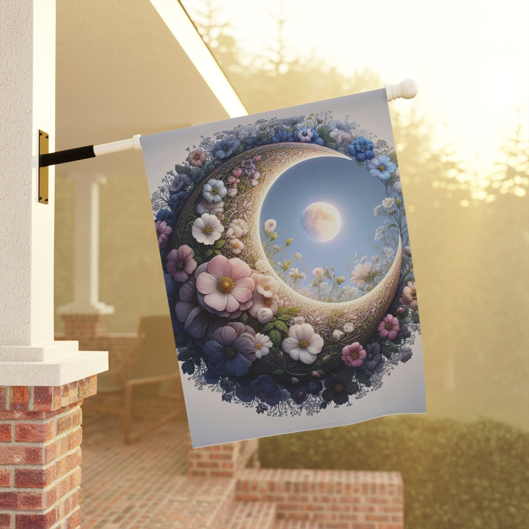 Garden Flag, Lawn Flag, House Flag, Home Flag, Moon [20] - Janlyn's Crafts