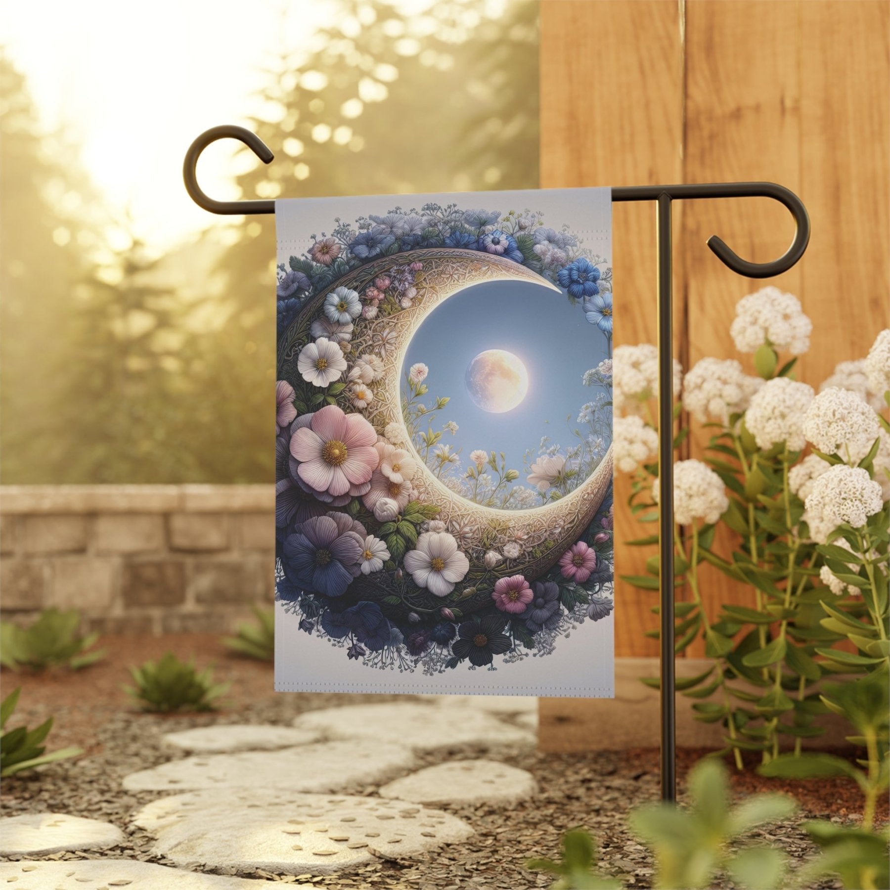 Garden Flag, Lawn Flag, House Flag, Home Flag, Moon [20] - Janlyn's Crafts