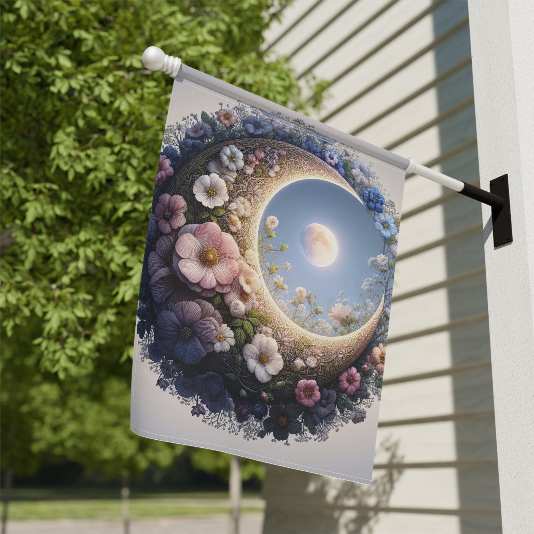 Garden Flag, Lawn Flag, House Flag, Home Flag, Moon [20] - Janlyn's Crafts