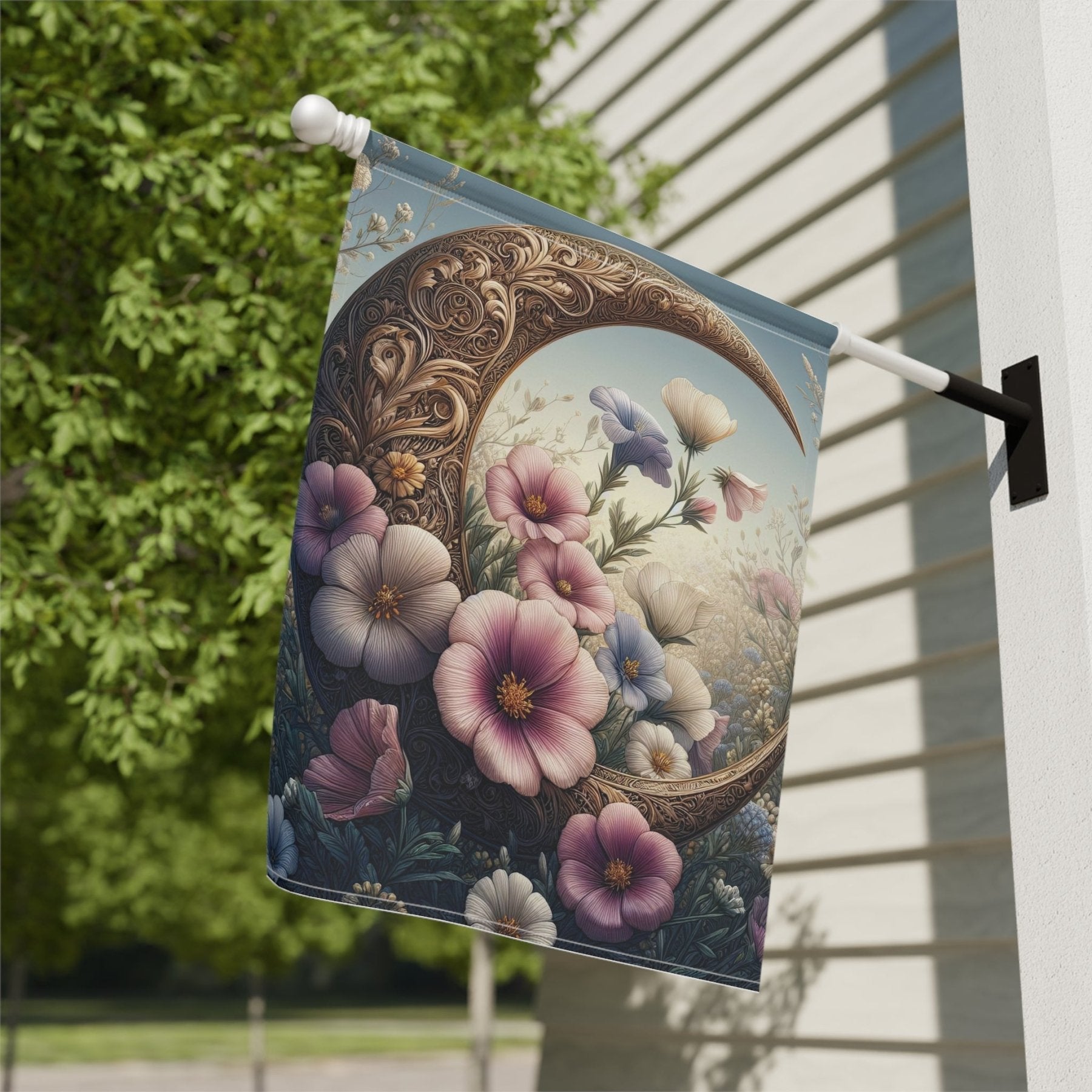 Garden Flag, Lawn Flag, House Flag, Home Flag, Moon [21] - Janlyn's Crafts