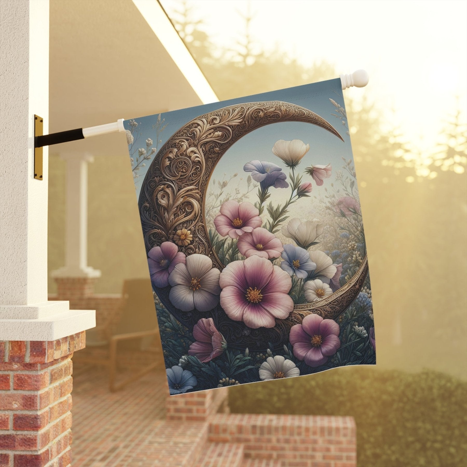 Garden Flag, Lawn Flag, House Flag, Home Flag, Moon [21] - Janlyn's Crafts