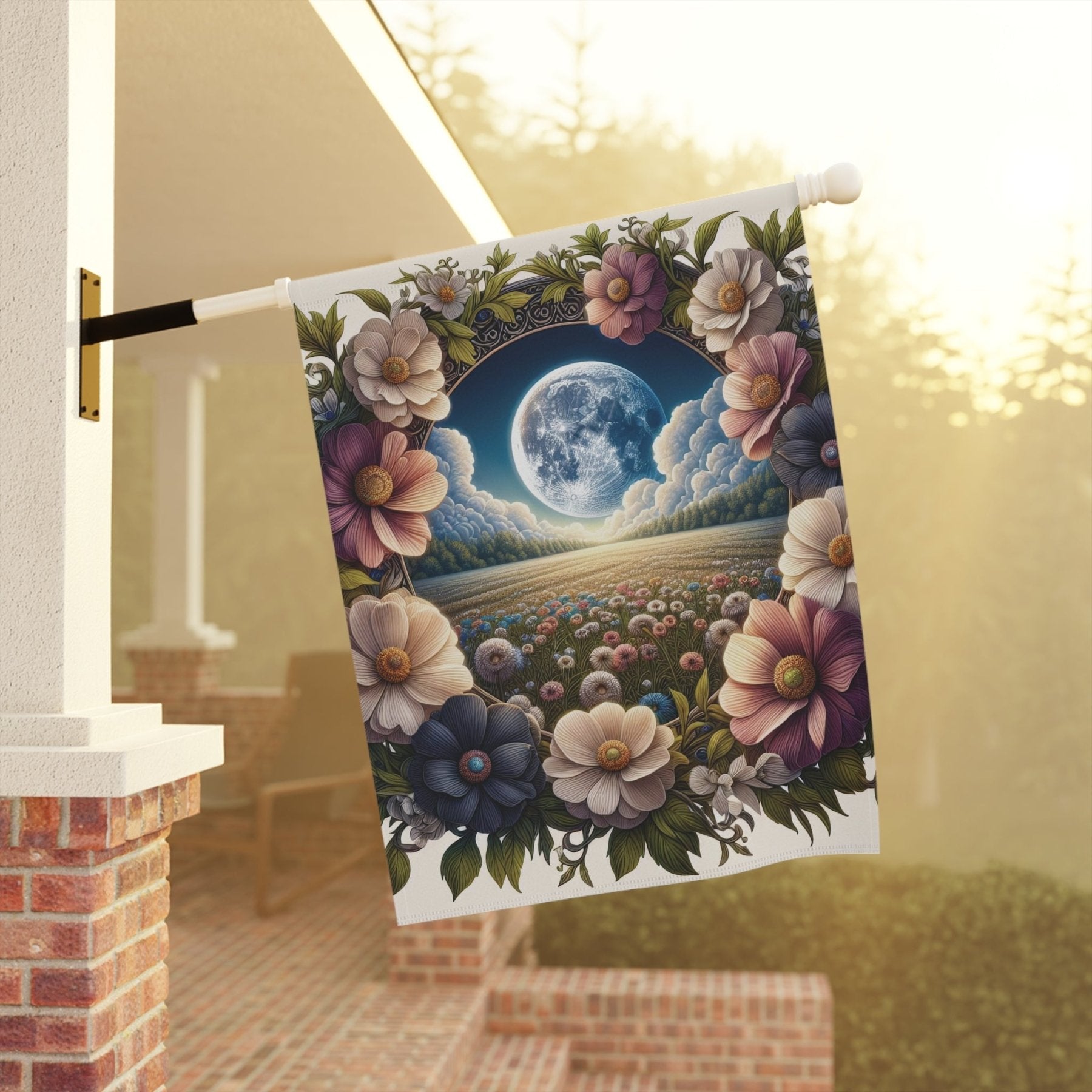 Garden Flag, Lawn Flag, House Flag, Home Flag, Moon [4] - Janlyn's Crafts