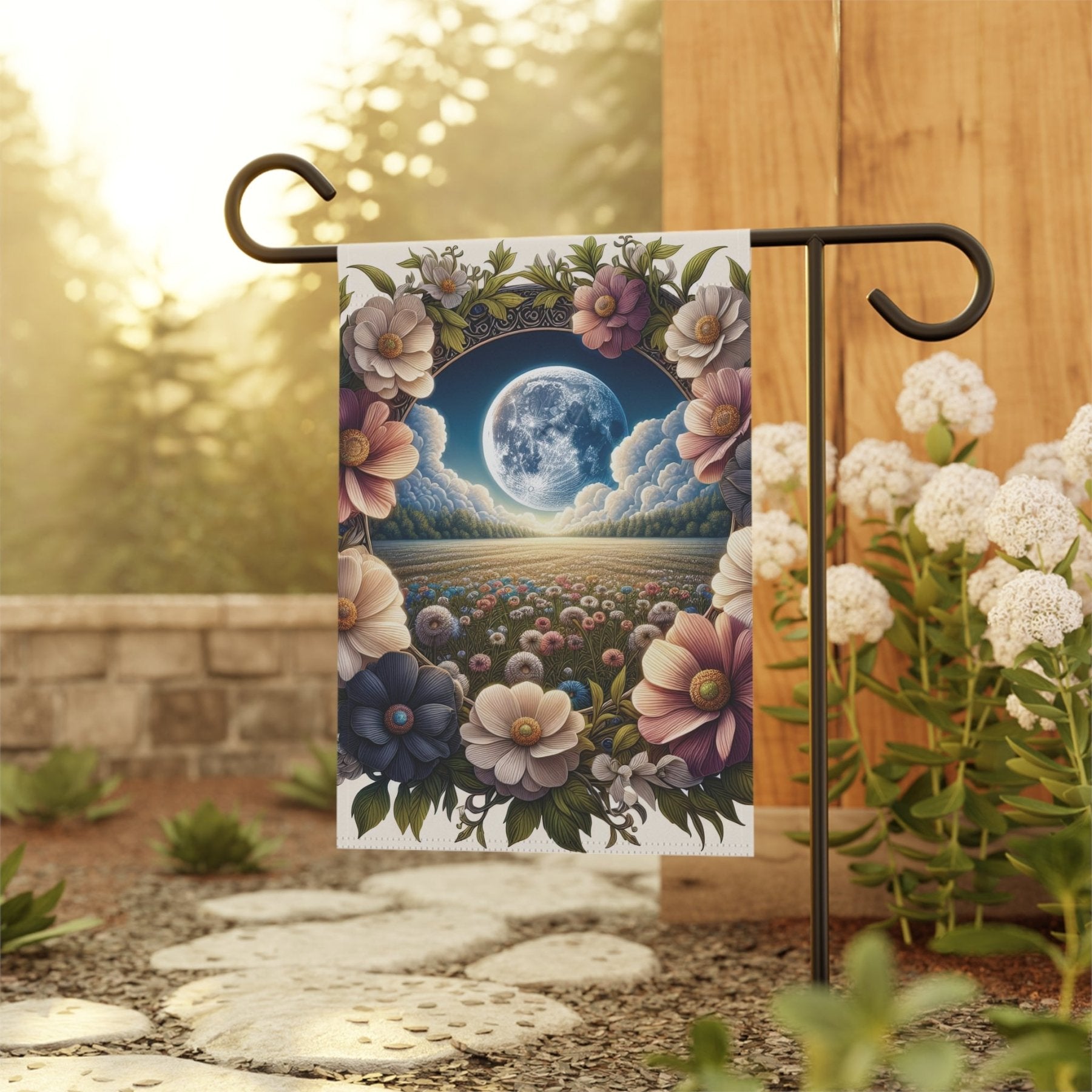 Garden Flag, Lawn Flag, House Flag, Home Flag, Moon [4] - Janlyn's Crafts