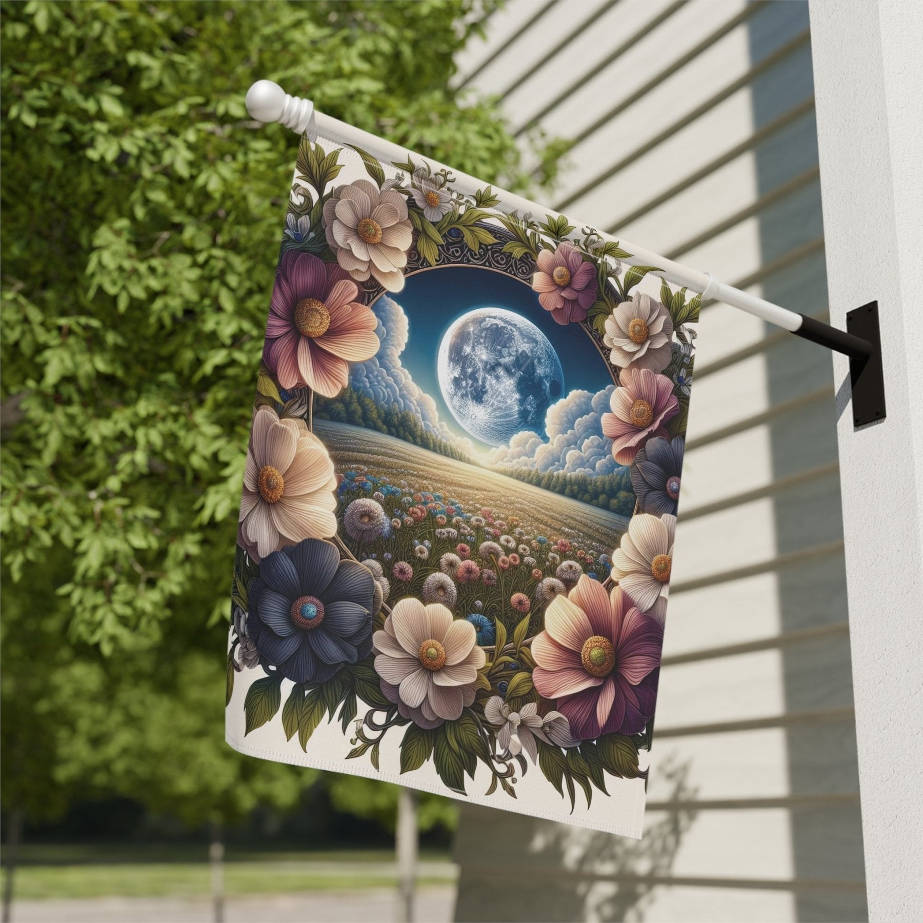 Garden Flag, Lawn Flag, House Flag, Home Flag, Moon [4] - Janlyn's Crafts