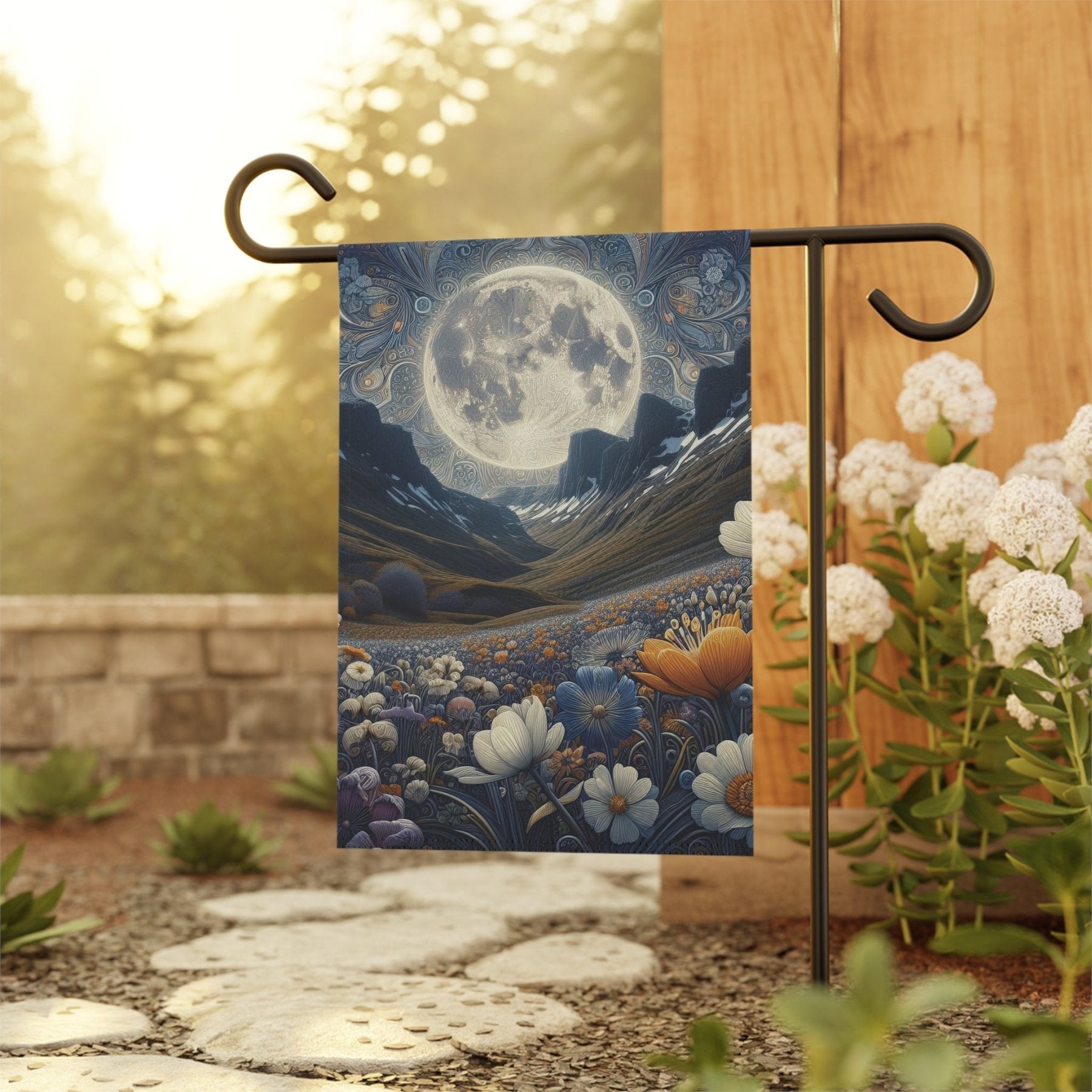 Garden Flag, Lawn Flag, House Flag, Home Flag, Moon [5] - Janlyn's Crafts