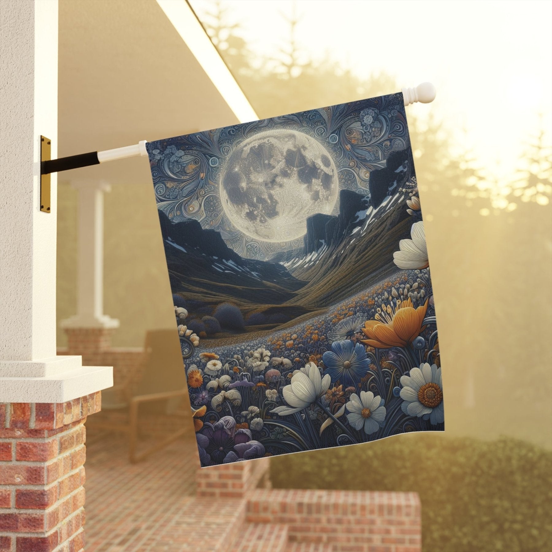 Garden Flag, Lawn Flag, House Flag, Home Flag, Moon [5] - Janlyn's Crafts