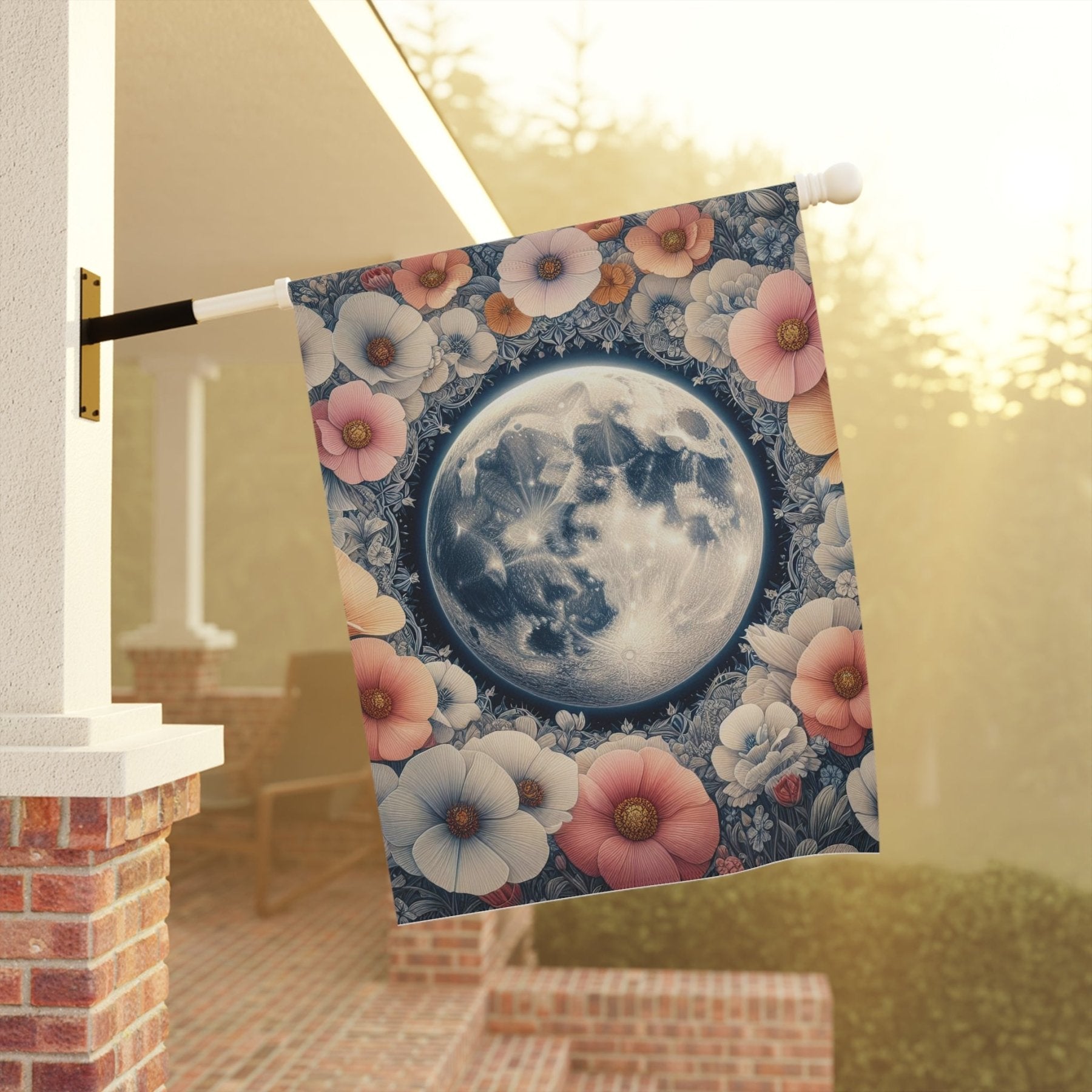 Garden Flag, Lawn Flag, House Flag, Home Flag, Moon [7] - Janlyn's Crafts