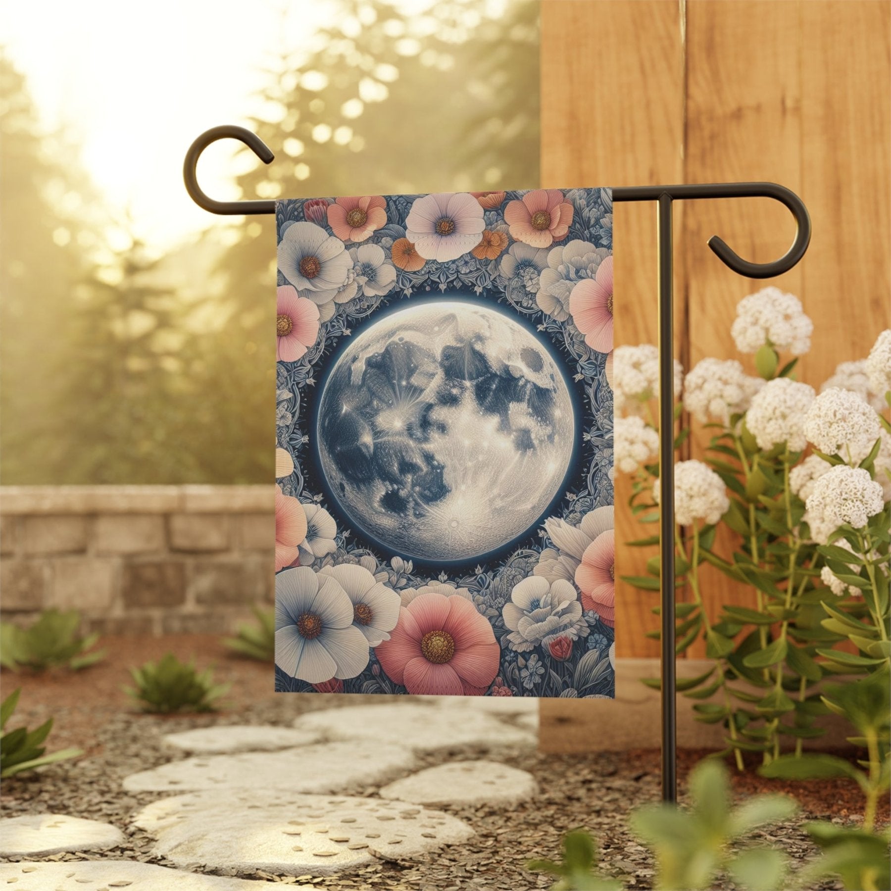 Garden Flag, Lawn Flag, House Flag, Home Flag, Moon [7] - Janlyn's Crafts