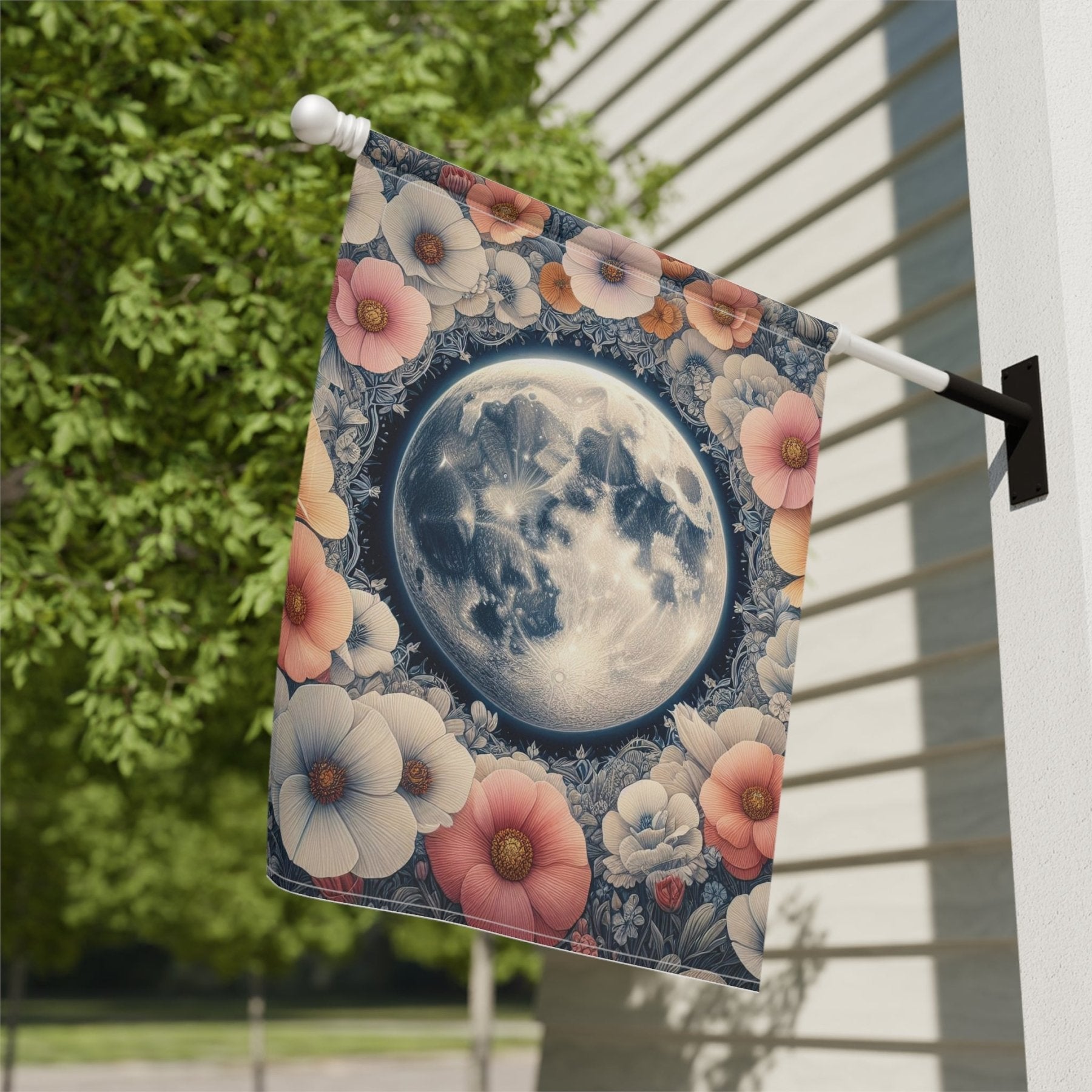 Garden Flag, Lawn Flag, House Flag, Home Flag, Moon [7] - Janlyn's Crafts