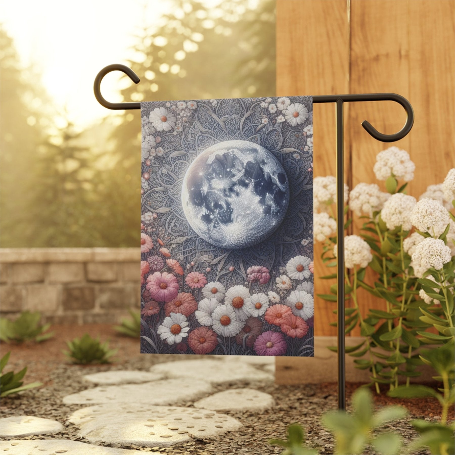 Garden Flag, Lawn Flag, House Flag, Home Flag, Moon [8] - Janlyn's Crafts