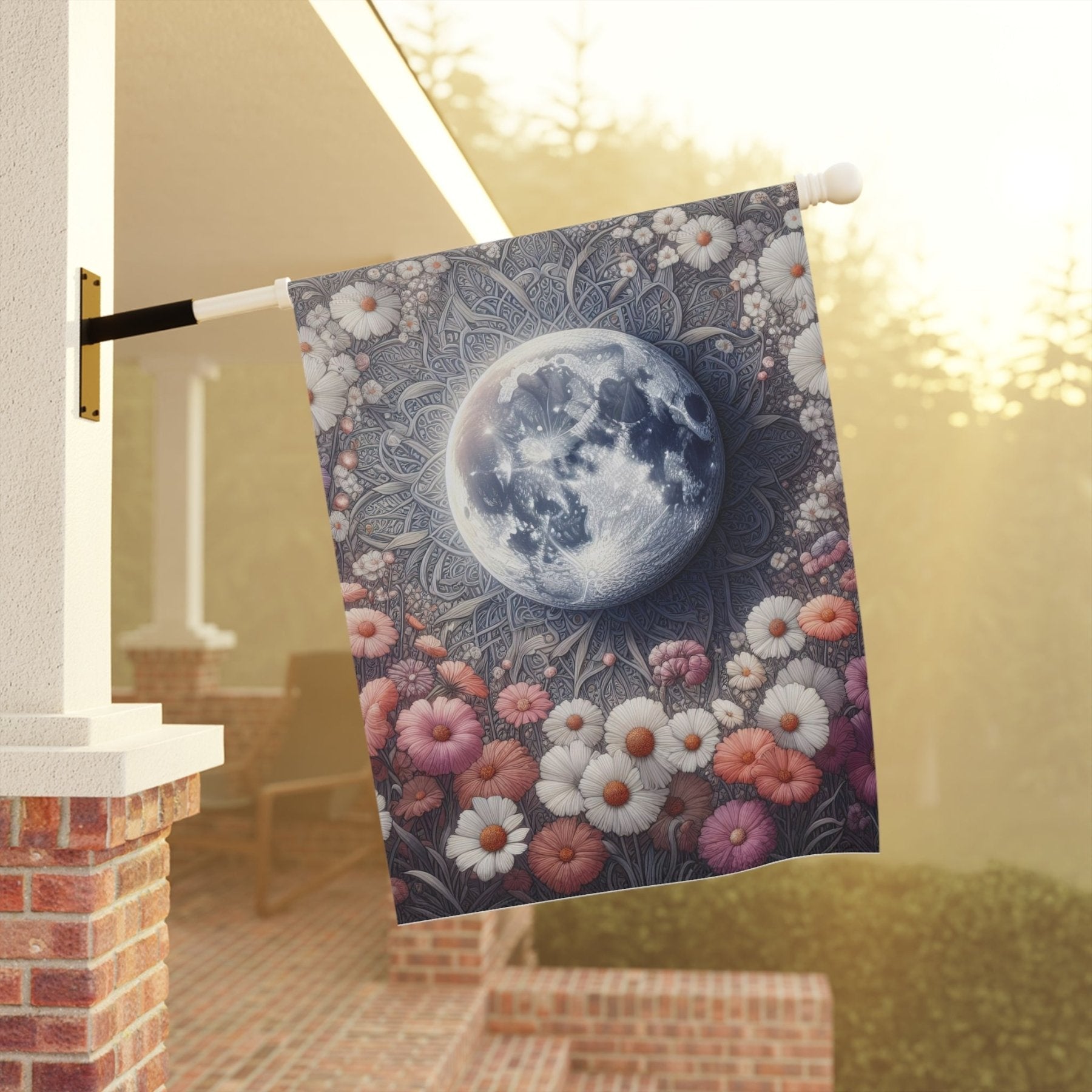 Garden Flag, Lawn Flag, House Flag, Home Flag, Moon [8] - Janlyn's Crafts