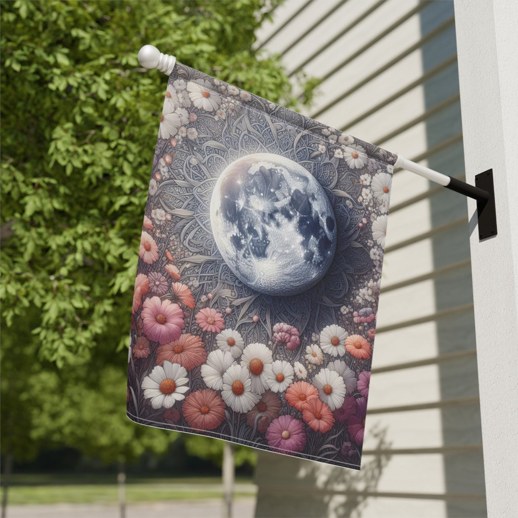 Garden Flag, Lawn Flag, House Flag, Home Flag, Moon [8] - Janlyn's Crafts