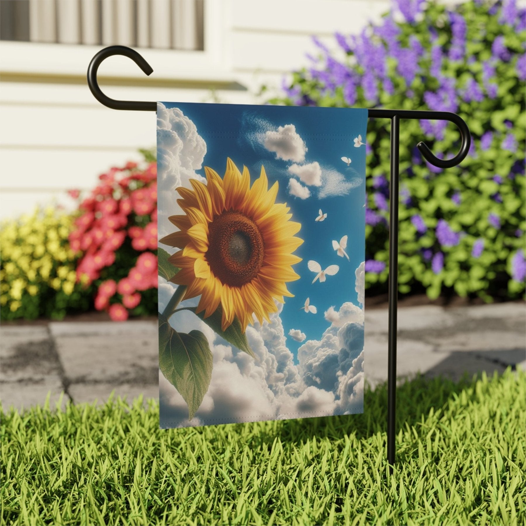 Garden Flag, Lawn Flag, House Flag, Home Flag, Sunflower [12] - Janlyn's Crafts