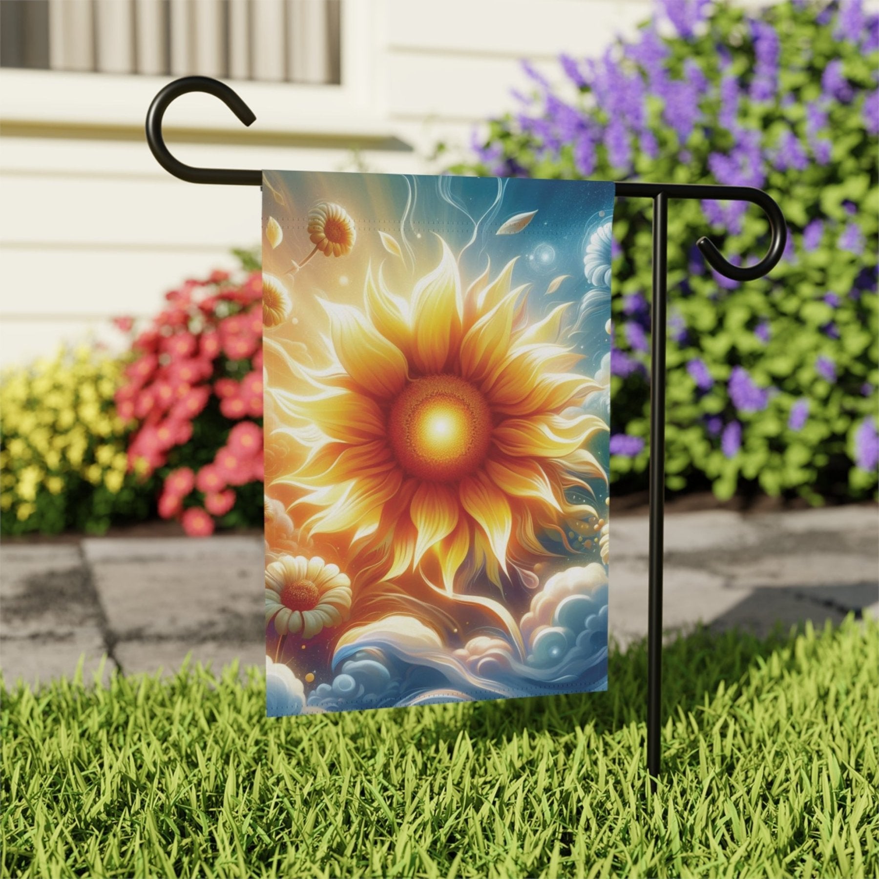 Garden Flag, Lawn Flag, House Flag, Home Flag, Sunflower [8] - Janlyn's Crafts