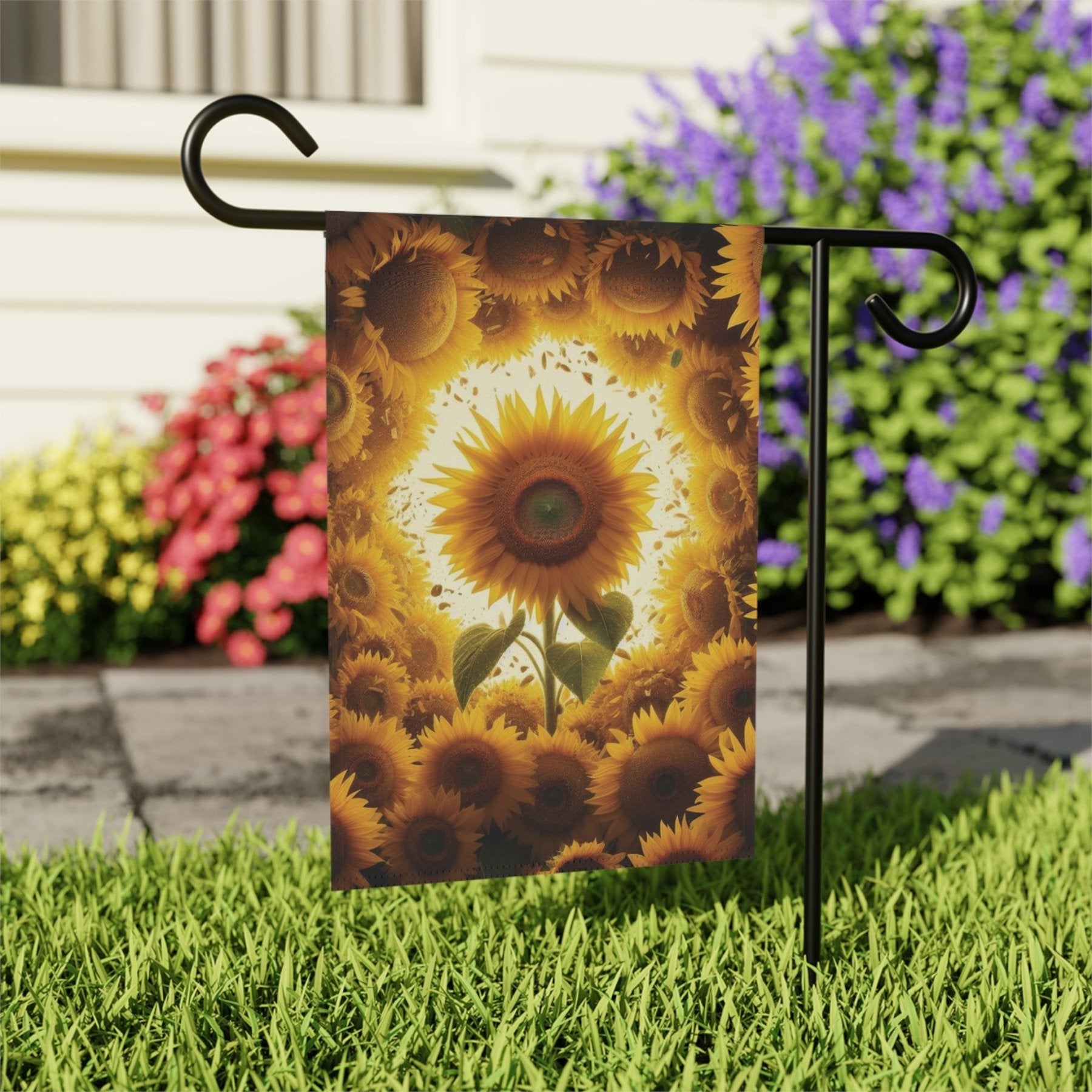 Garden Flag, Lawn Flag, House Flag, Home Flag, Sunflower [9] - Janlyn's Crafts