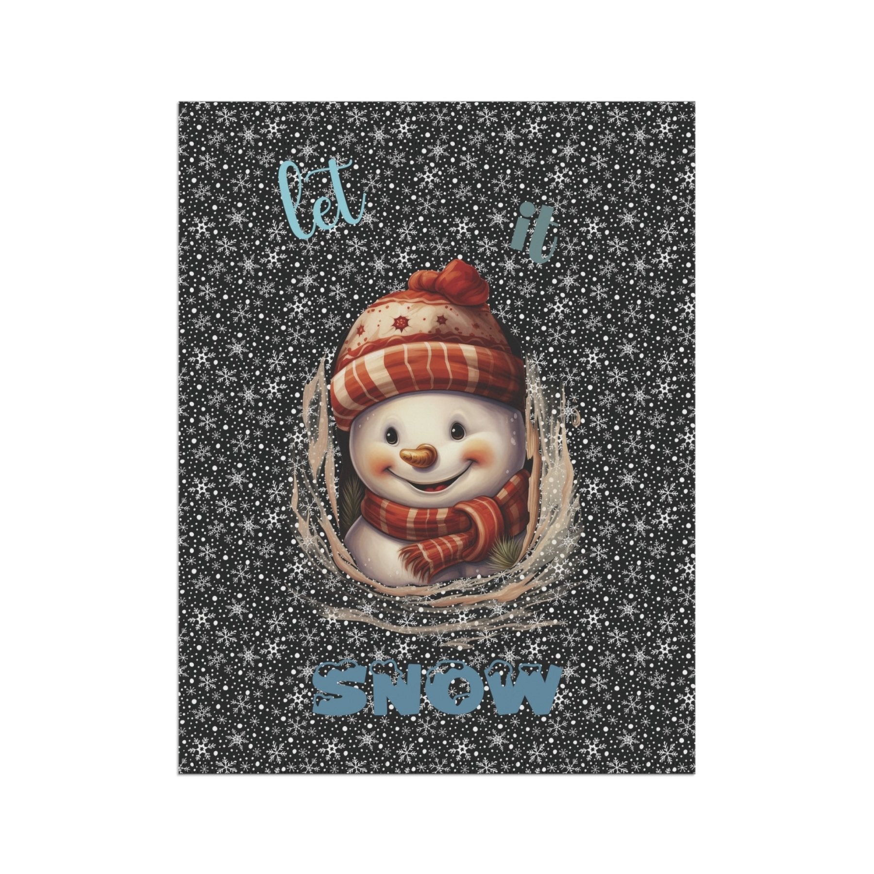 Garden Flag, Lawn Flag, House Flag, Home Flag, Winter Flag, Let it Snow, Black, Snowman 3 - Janlyn's Crafts