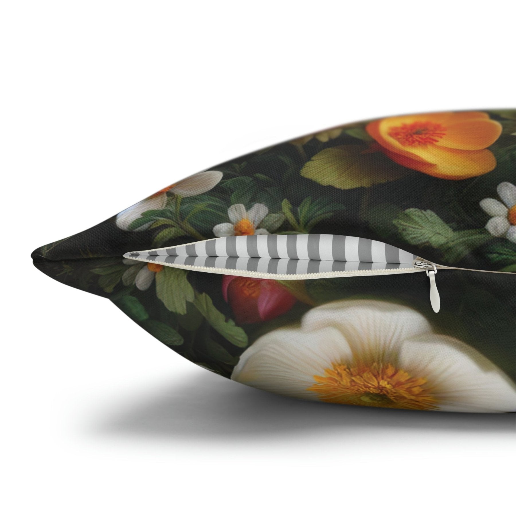 Gnome & Flowers Throw Pillow Cover, Throw Pillow Case, Qty 1, (3) - Janlyn's Crafts