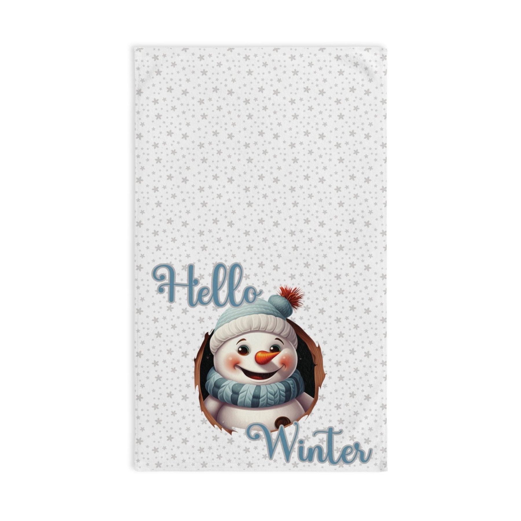 Hand Towel, Snowman, Winter, Hello Winter, Snowman 2 - Janlyn's Crafts