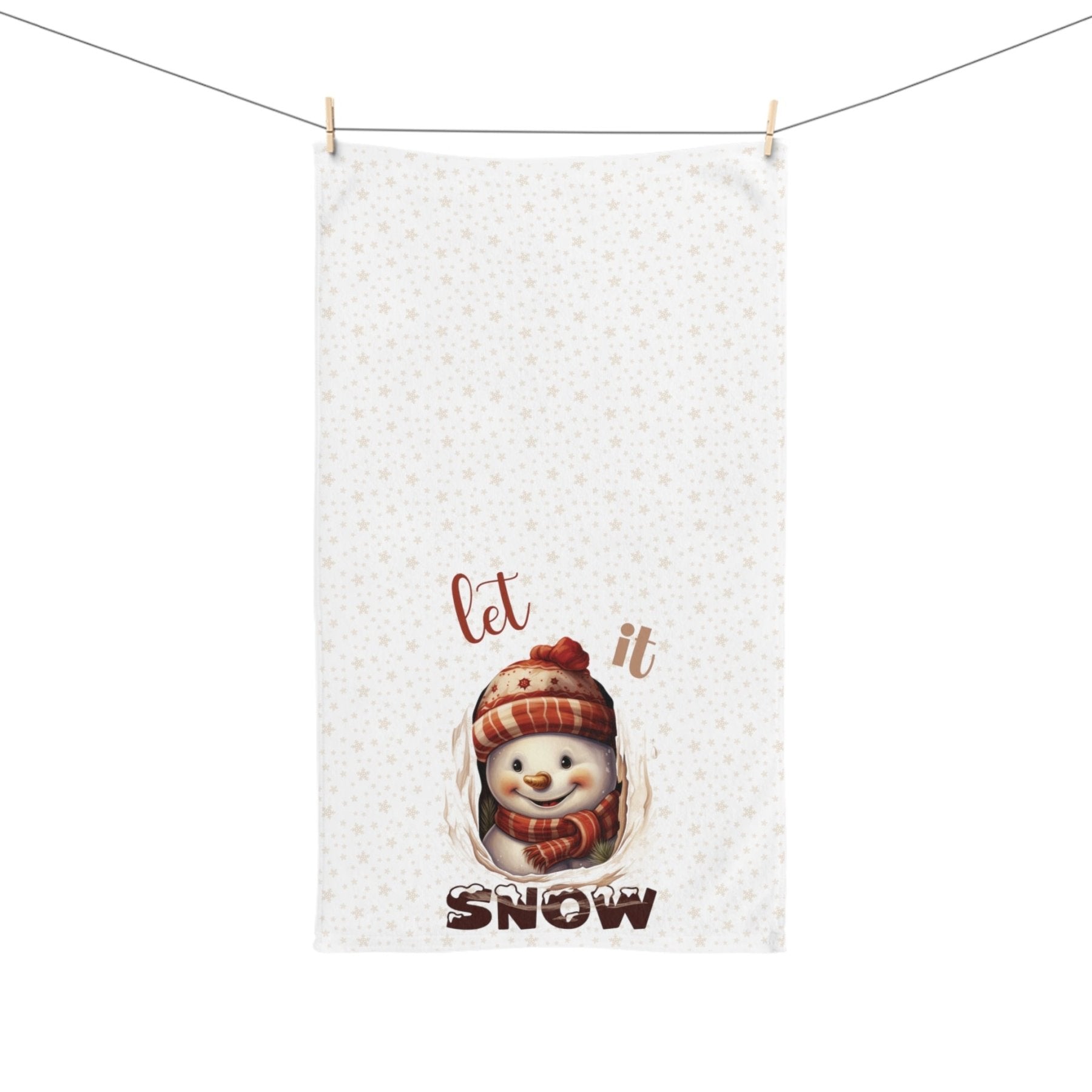 Hand Towel, Snowman, Winter, Let it Snow, Snowman 3 - Janlyn's Crafts