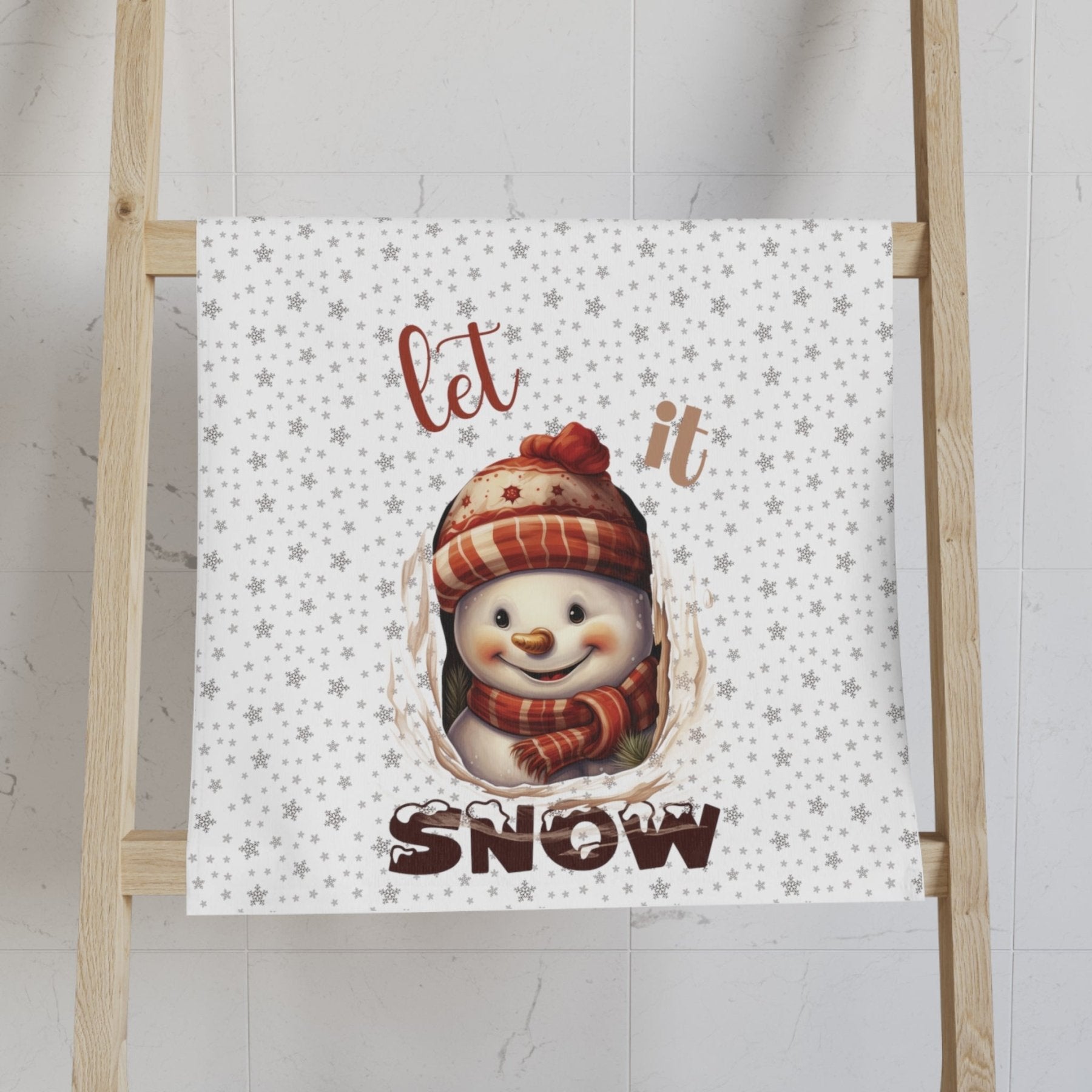 Hand Towel, Snowman, Winter, Let it Snow, Snowman 3 - Janlyn's Crafts