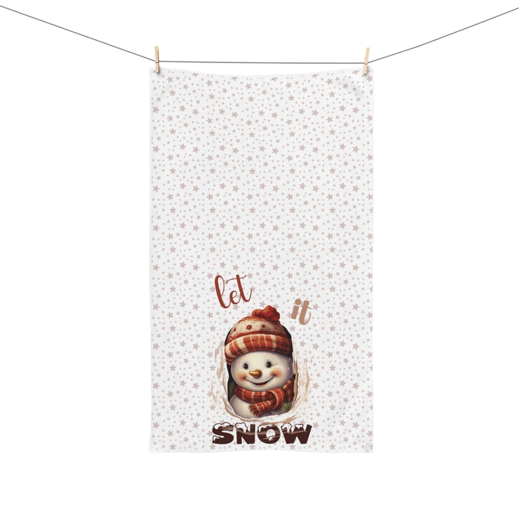 Hand Towel, Snowman, Winter, Let it Snow, Snowman 3 - Janlyn's Crafts