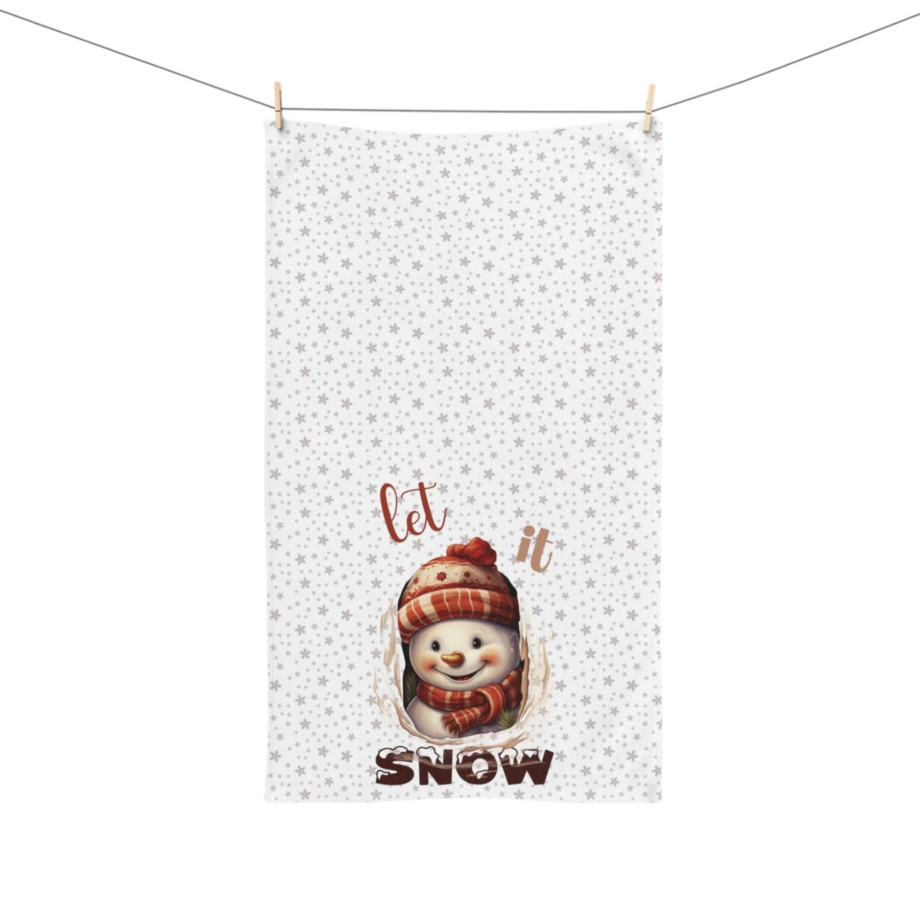 Hand Towel, Snowman, Winter, Let it Snow, Snowman 3 - Janlyn's Crafts