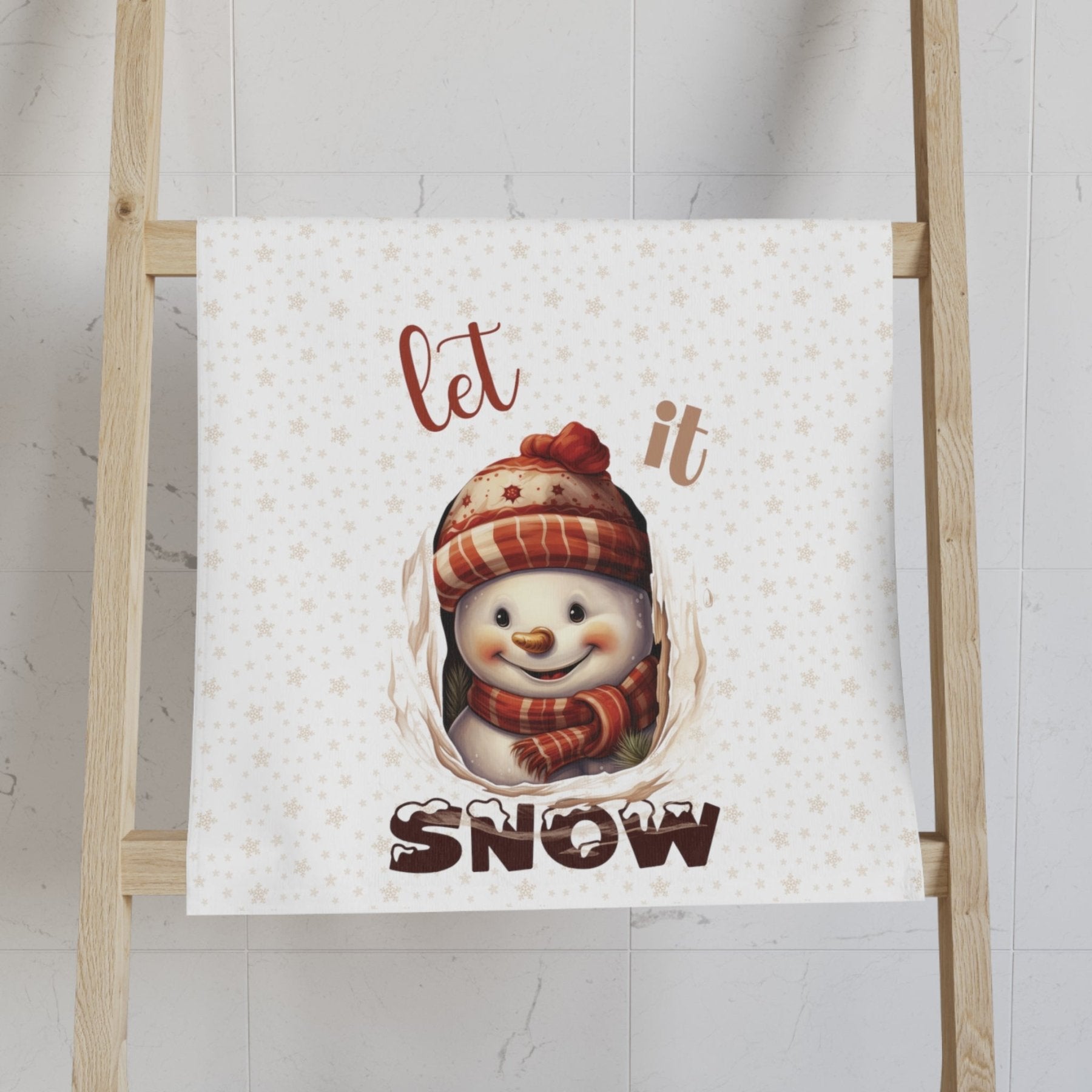 Hand Towel, Snowman, Winter, Let it Snow, Snowman 3 - Janlyn's Crafts