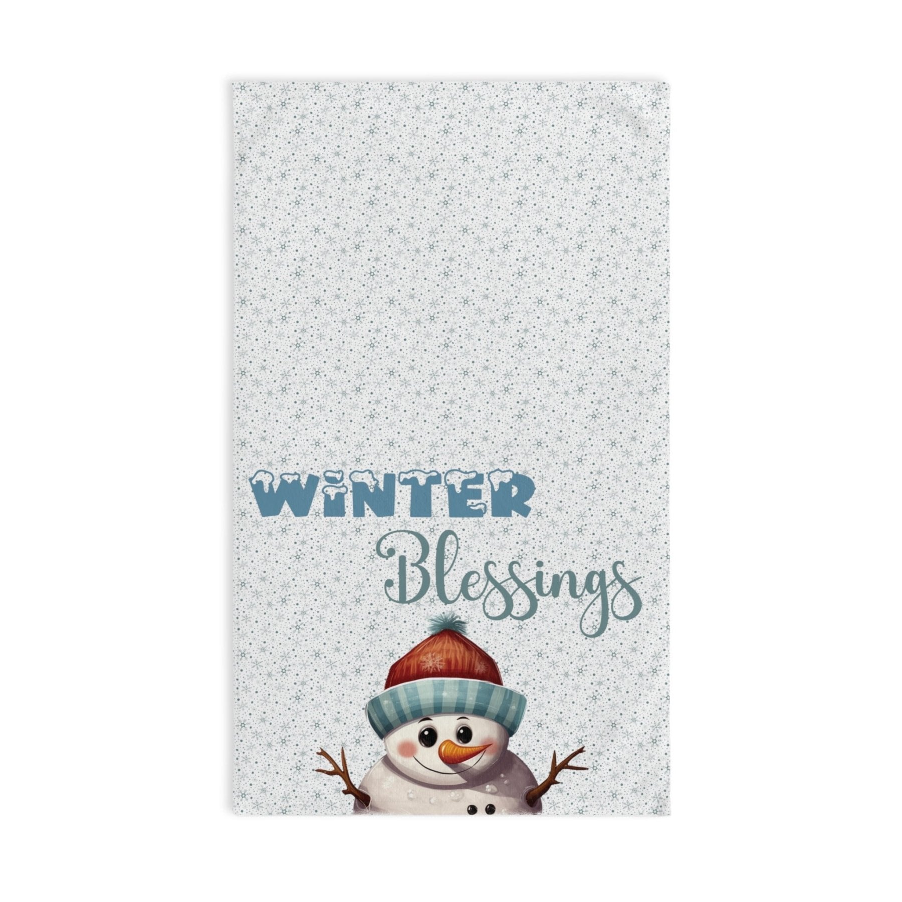 Hand Towel, Snowman, Winter, Winter Blessings, Snowman 4 - Janlyn's Crafts