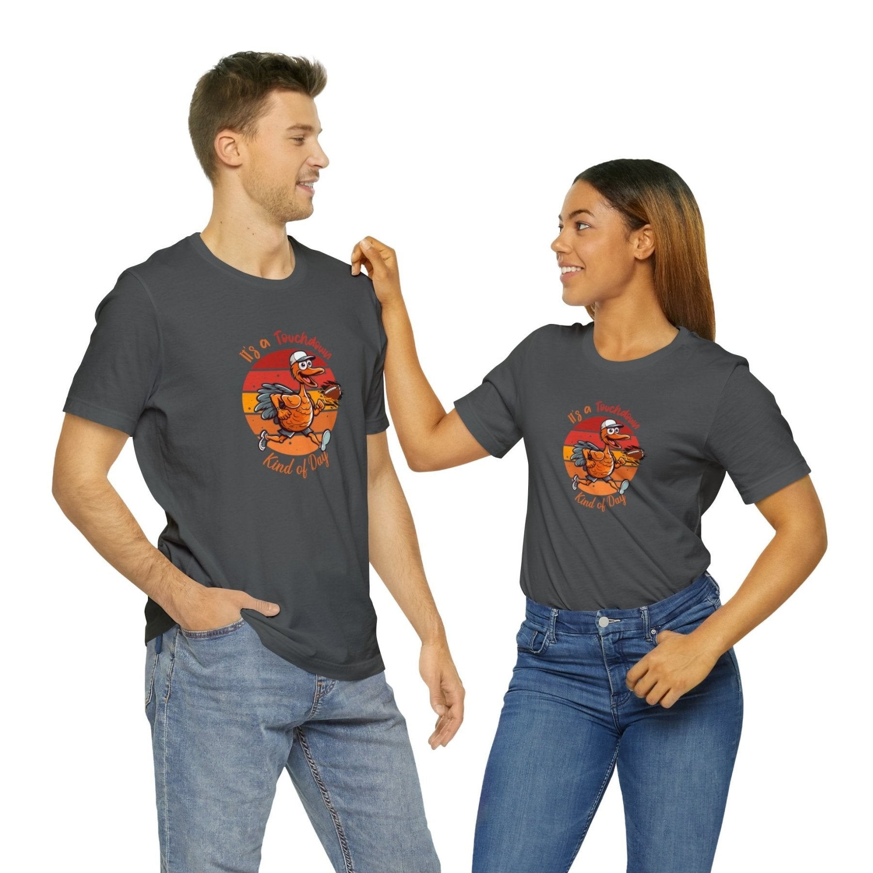 It's a Touchdown Kind of Day, Unisex 3001 Bella Canvas T-Shirt - Janlyn's Crafts