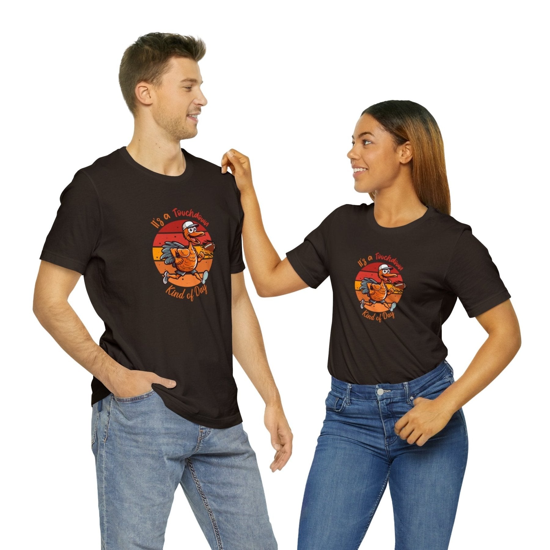 It's a Touchdown Kind of Day, Unisex 3001 Bella Canvas T-Shirt - Janlyn's Crafts