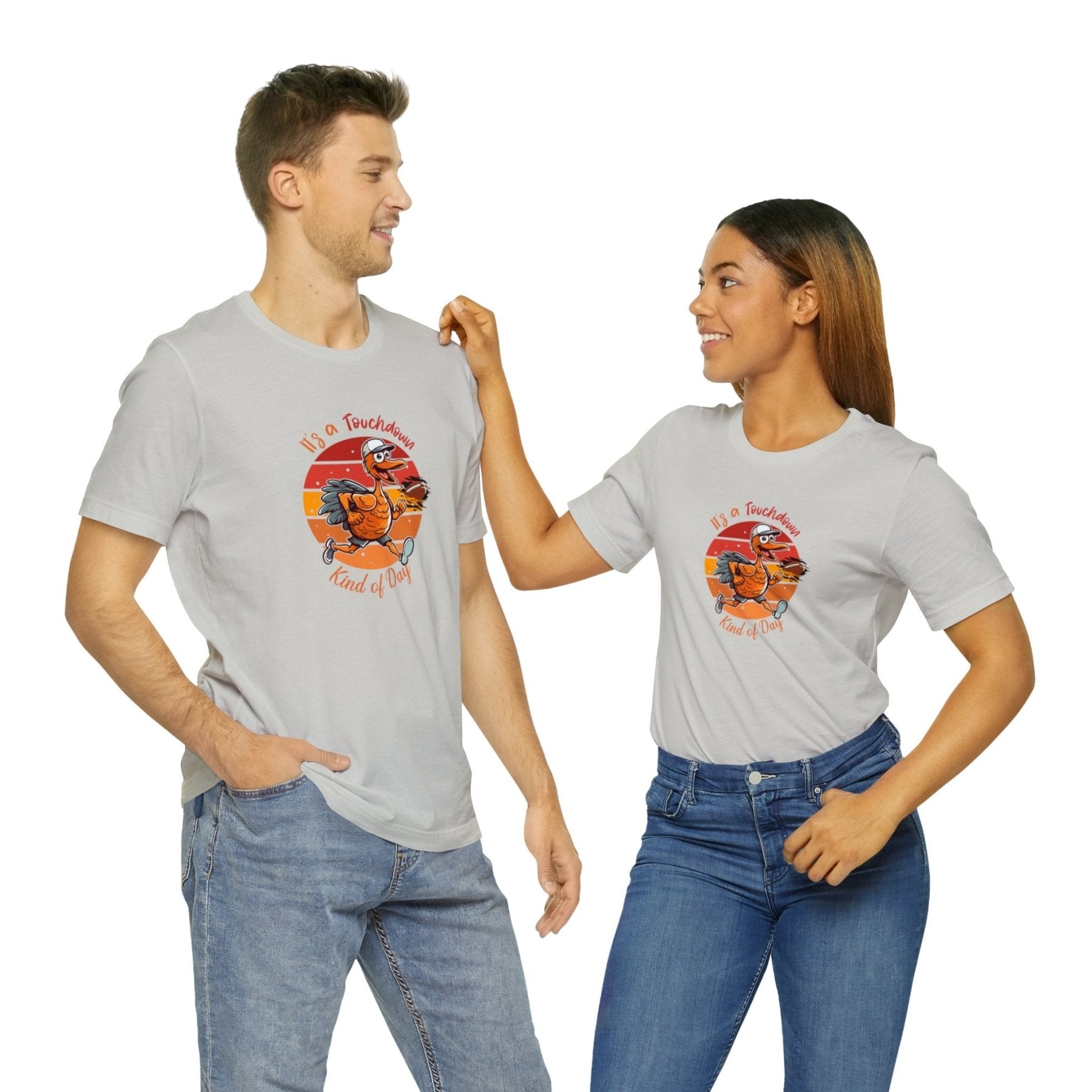 It's a Touchdown Kind of Day, Unisex 3001 Bella Canvas T-Shirt - Janlyn's Crafts