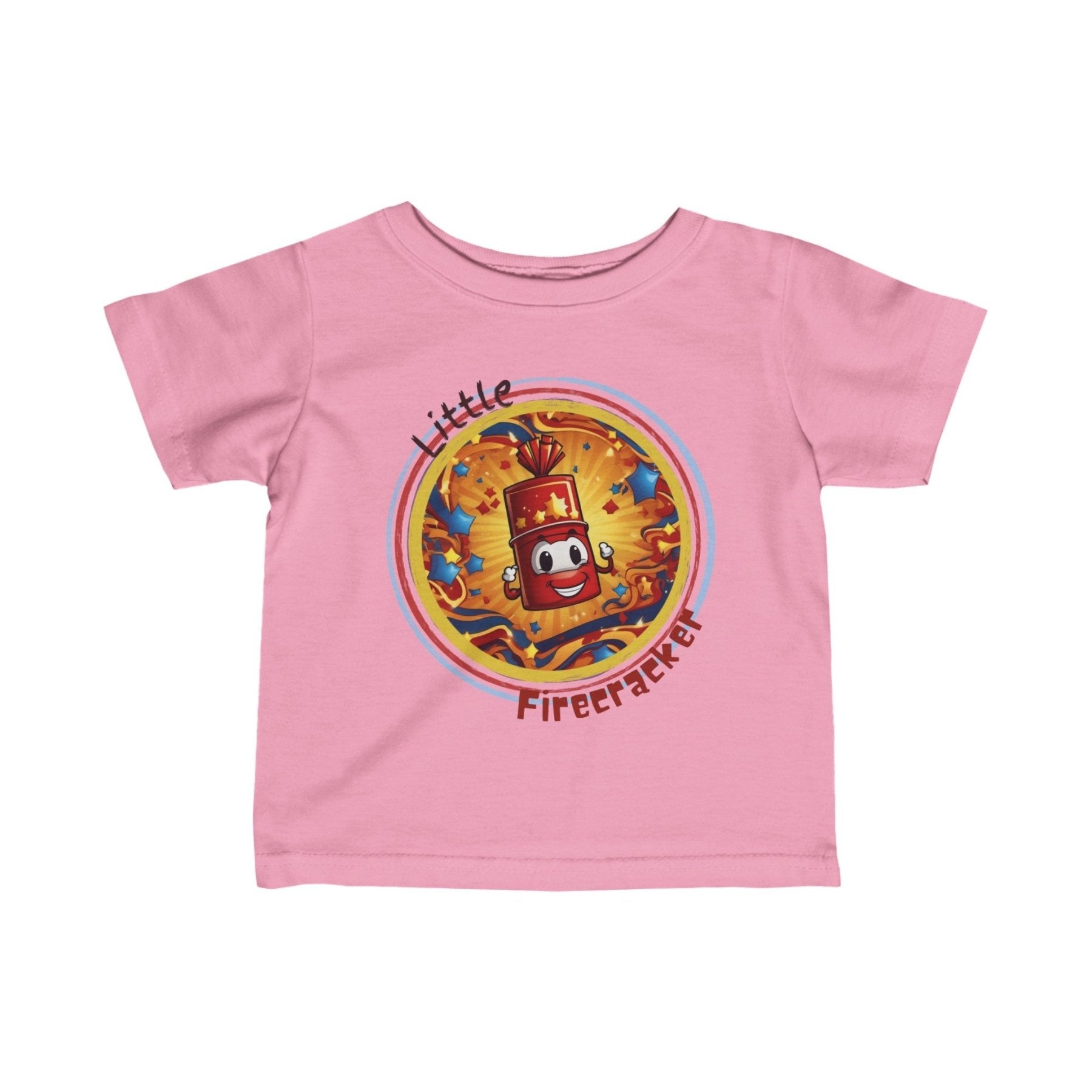 Little Firecracker, Baby Firecracker, Infant Fine Jersey Tee, 6M-24M - Janlyn's Crafts