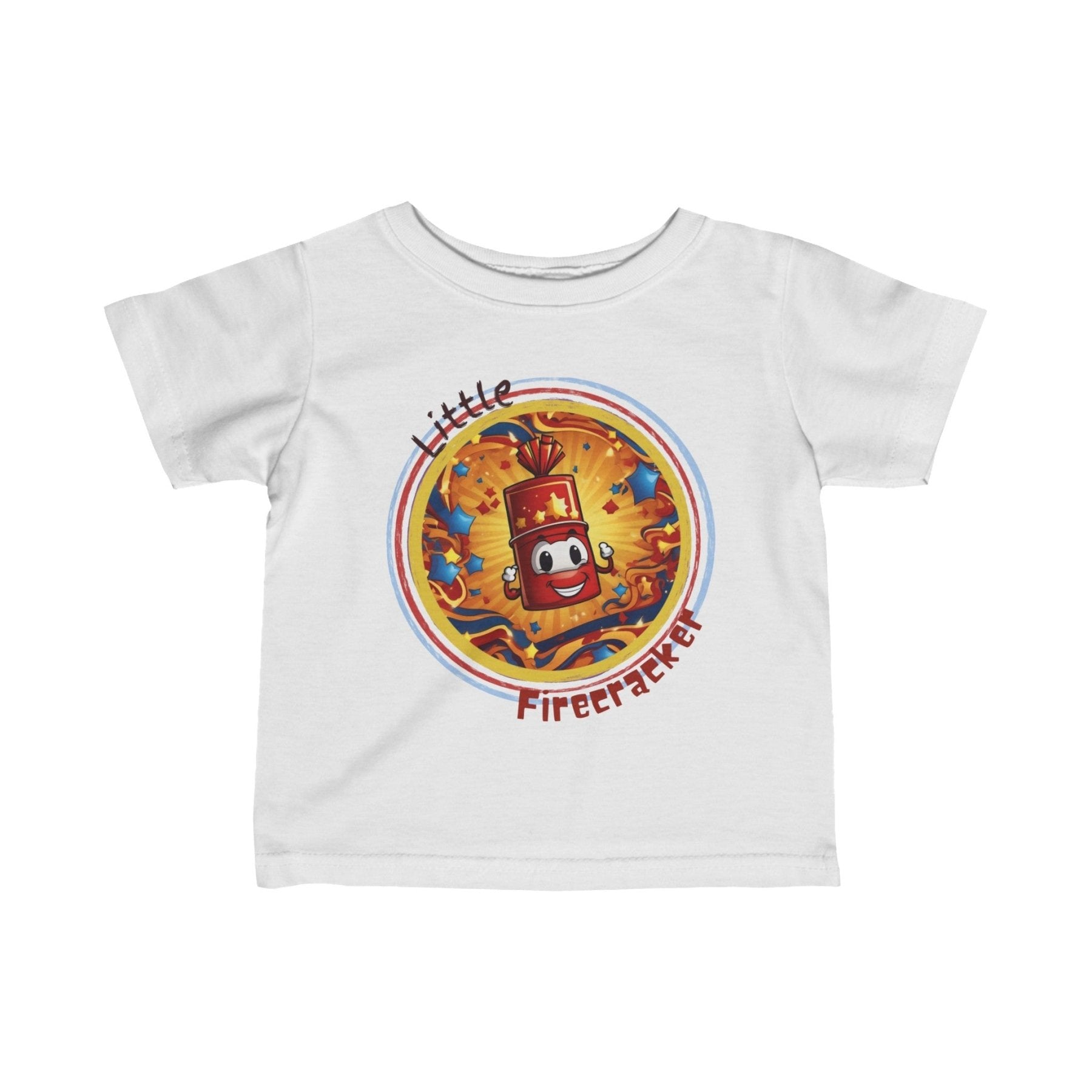 Little Firecracker, Baby Firecracker, Infant Fine Jersey Tee, 6M-24M - Janlyn's Crafts