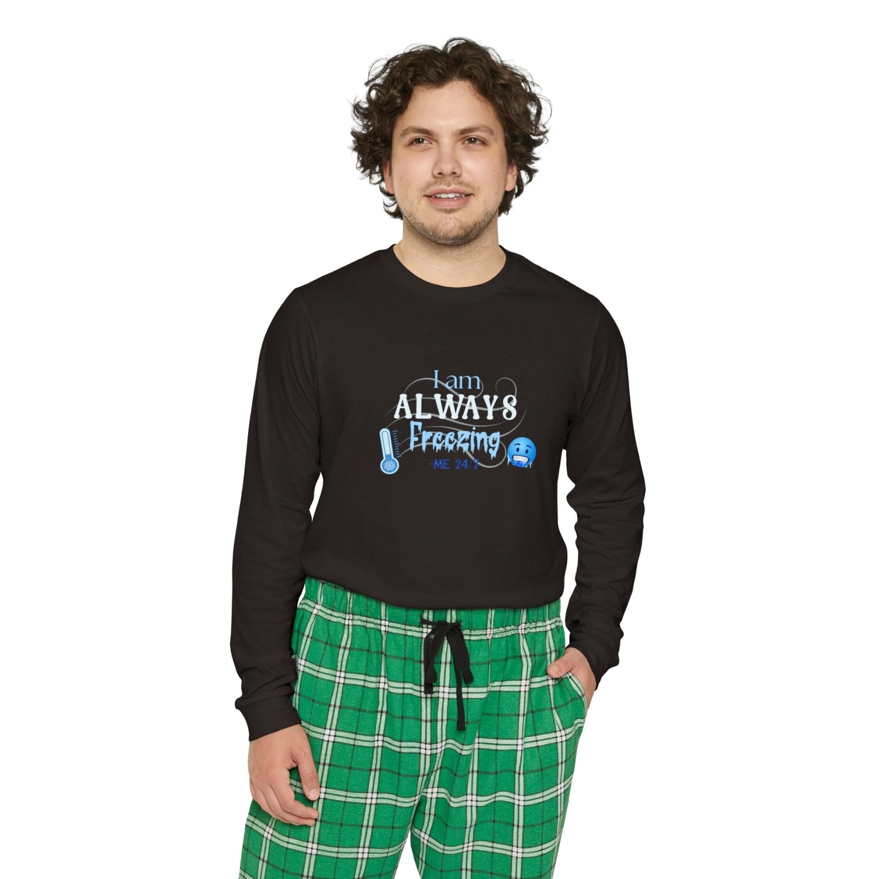 Men's Long Sleeve Pajama Set, I'm Always Freezing, Cold, All Year Round Pajamas, PJs, Cold Lover - Janlyn's Crafts