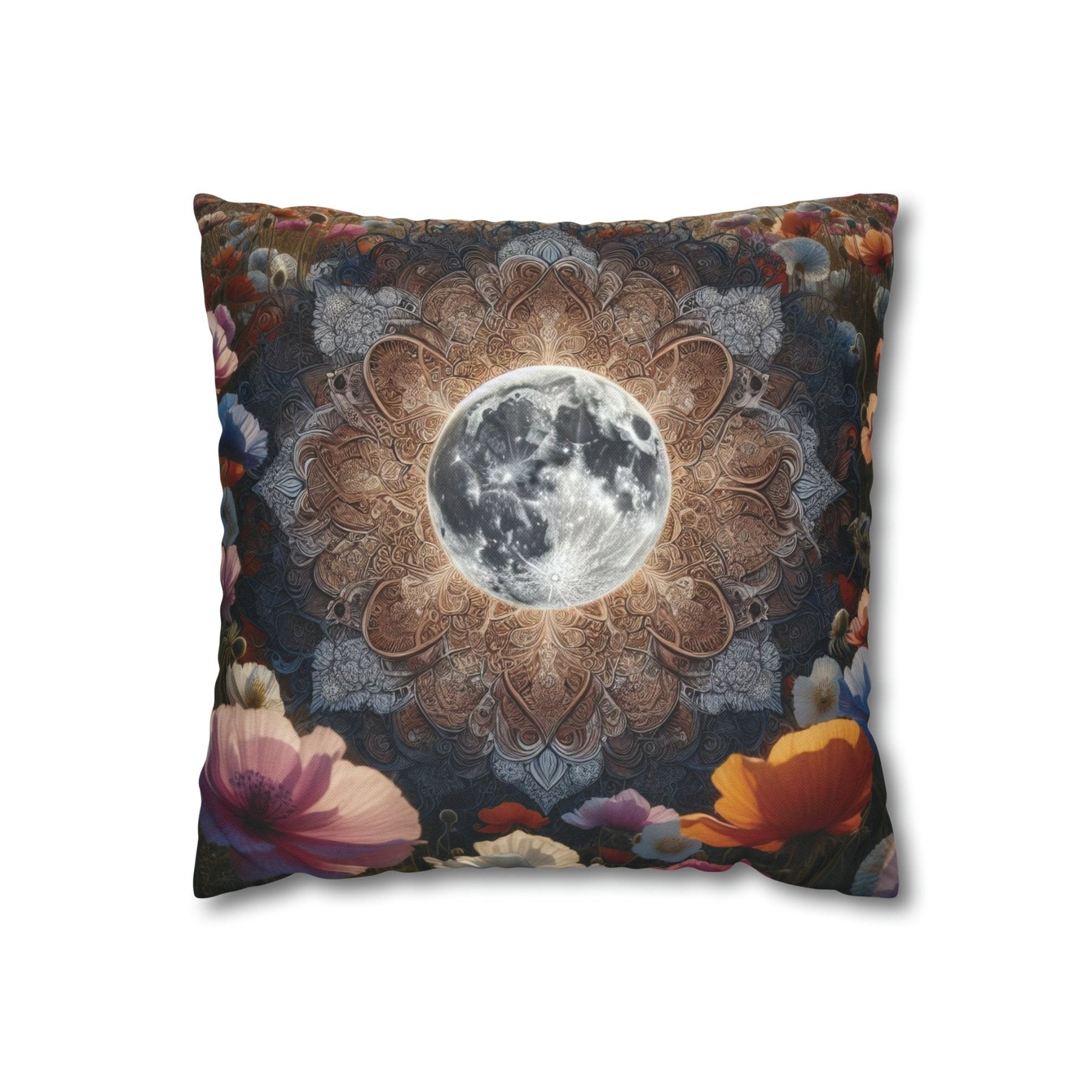 Moon & Flowers Throw Pillow Cover, Throw Pillow Case, Qty 1, (18) - Janlyn's Crafts