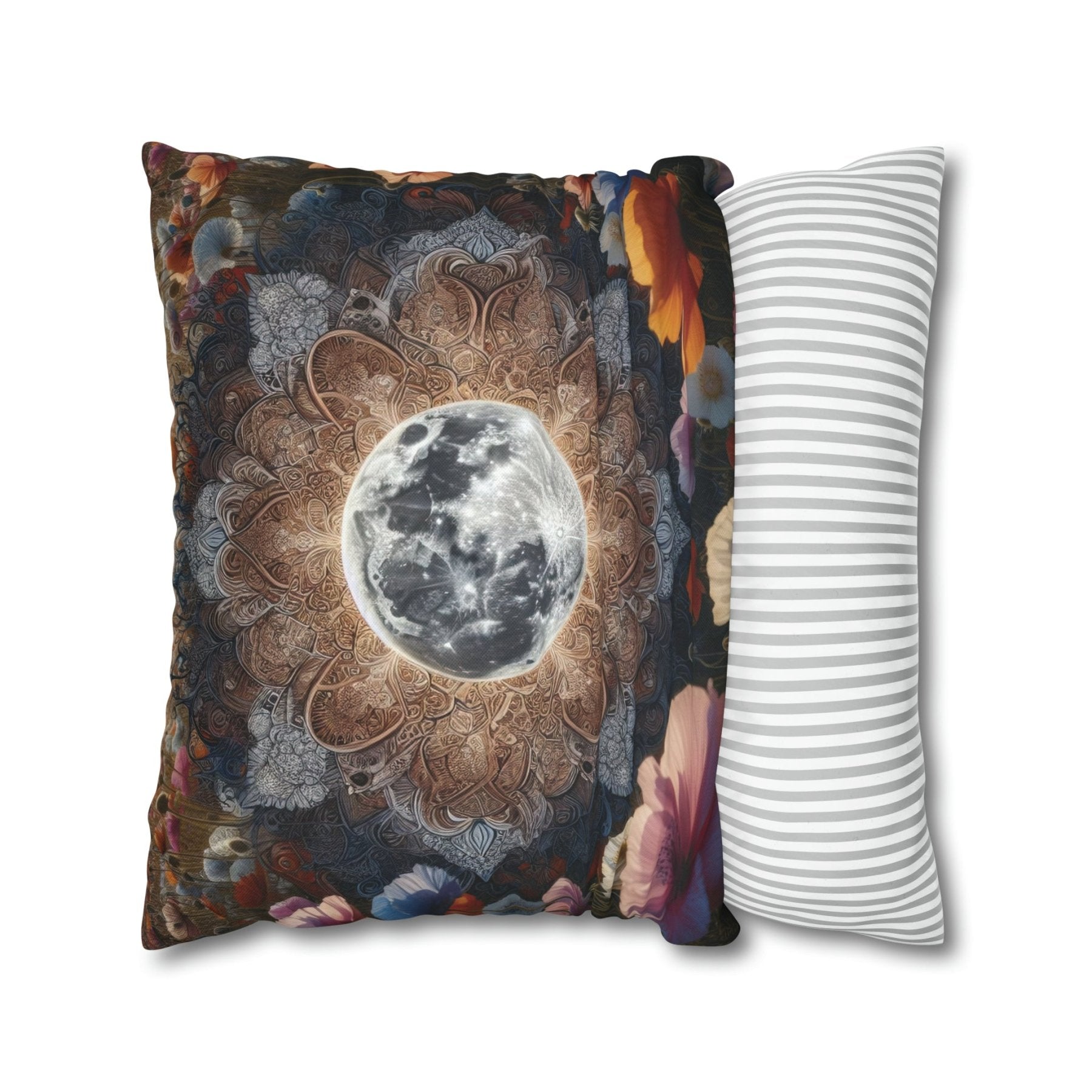 Moon & Flowers Throw Pillow Cover, Throw Pillow Case, Qty 1, (18) - Janlyn's Crafts