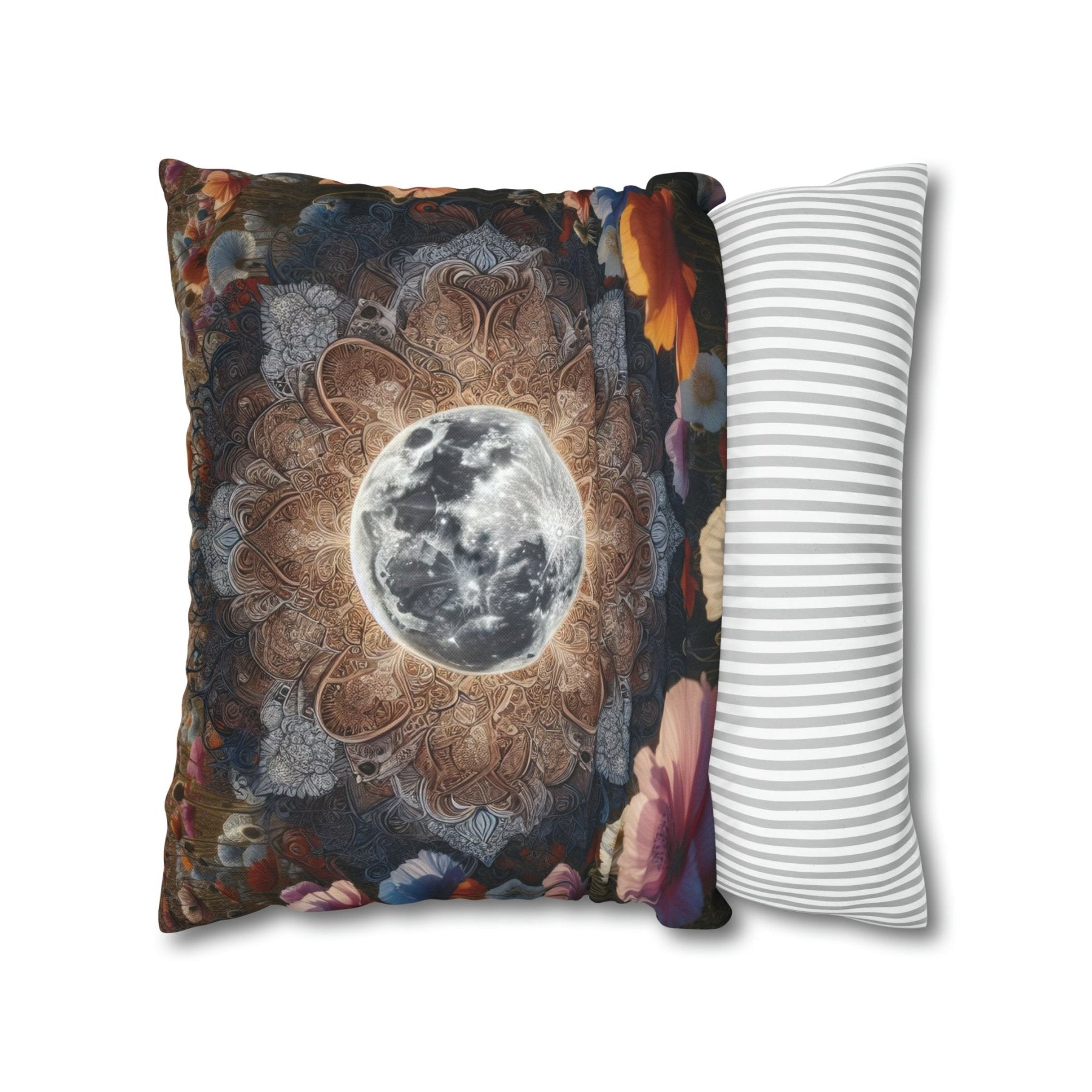 Moon & Flowers Throw Pillow Cover, Throw Pillow Case, Qty 1, (18) - Janlyn's Crafts