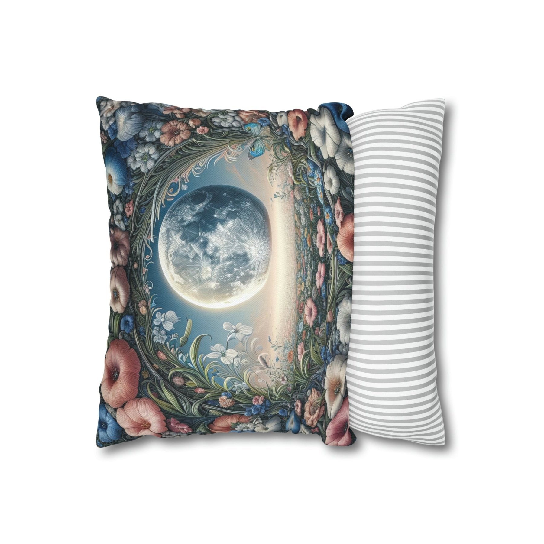 Moon & Flowers Throw Pillow Cover, Throw Pillow Case, Qty 1, (2) - Janlyn's Crafts