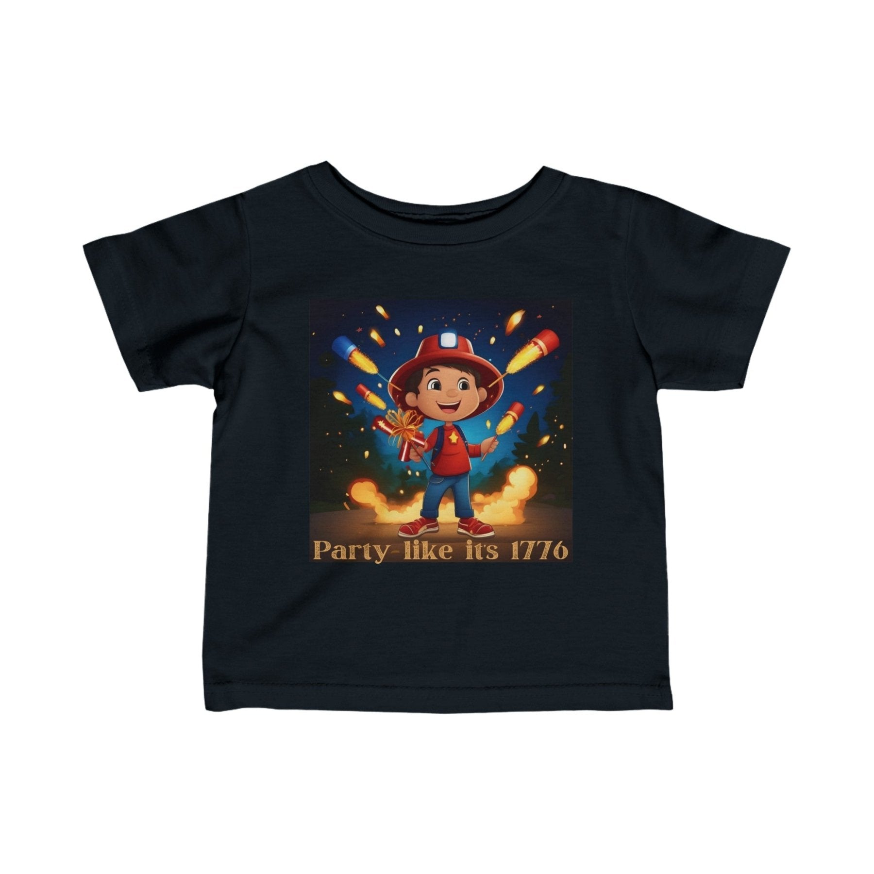 Party Like it's 1776, Infant Fine Jersey Tee, 6M-24M - Janlyn's Crafts