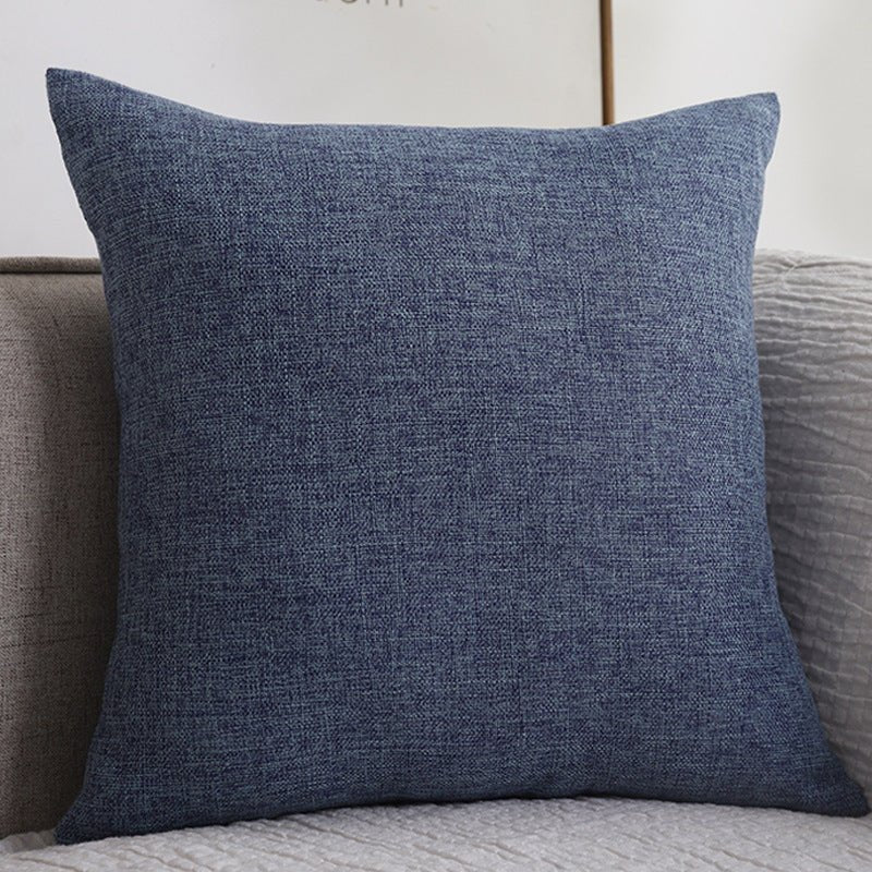 Plain Cotton Linen Sofa Cushion Thickened Square Pillow - Janlyn's Crafts