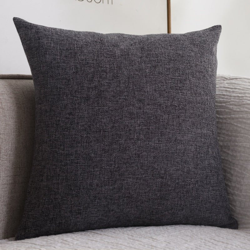 Plain Cotton Linen Sofa Cushion Thickened Square Pillow - Janlyn's Crafts